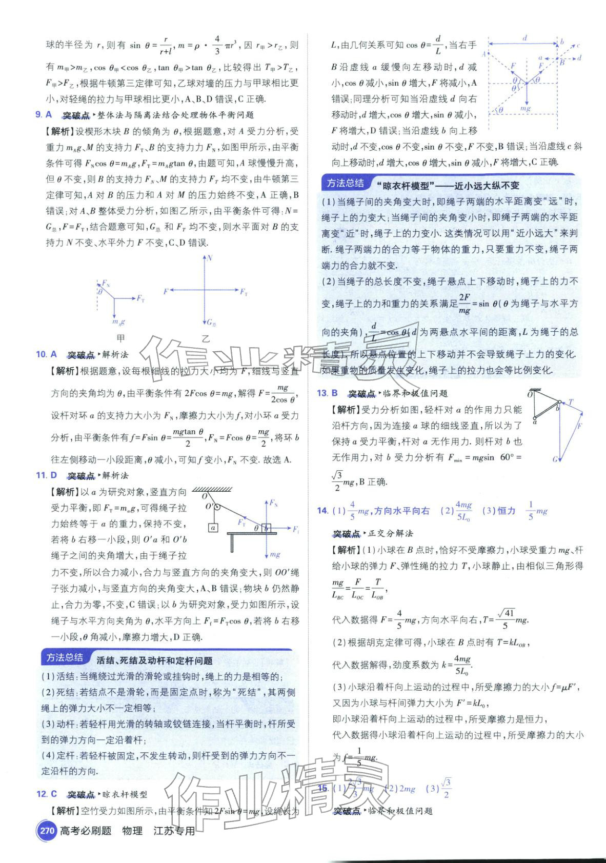 2026年高考必刷题高中物理江苏专版&nbsp;参考答案第16页
