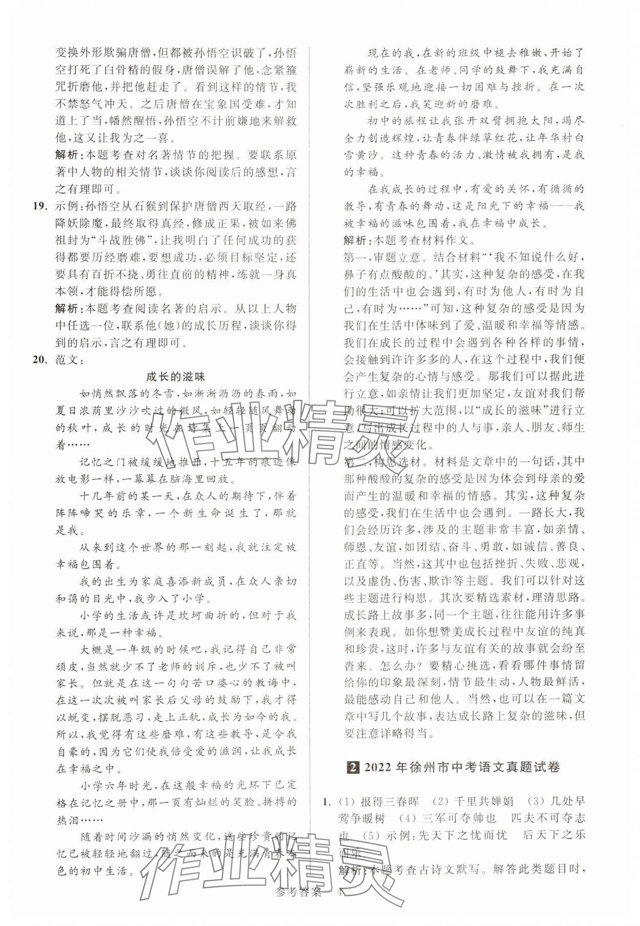 2024年徐州市中考總復(fù)習(xí)一卷通歷年真卷精編語(yǔ)文 第4頁(yè)