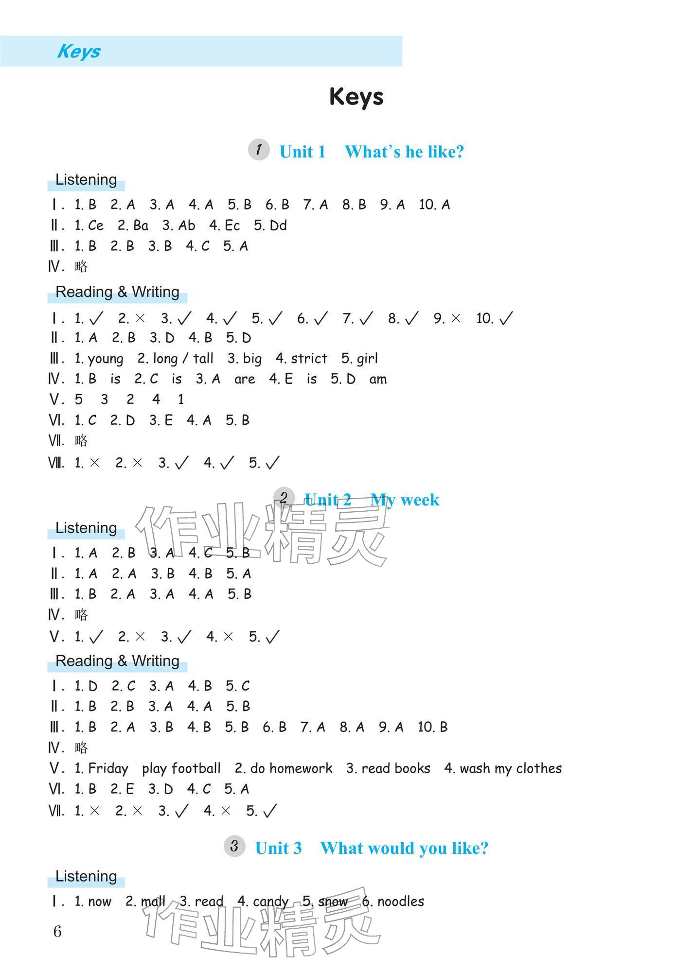 2025年单元加期末特训五年级英语上册人教版 参考答案第1页