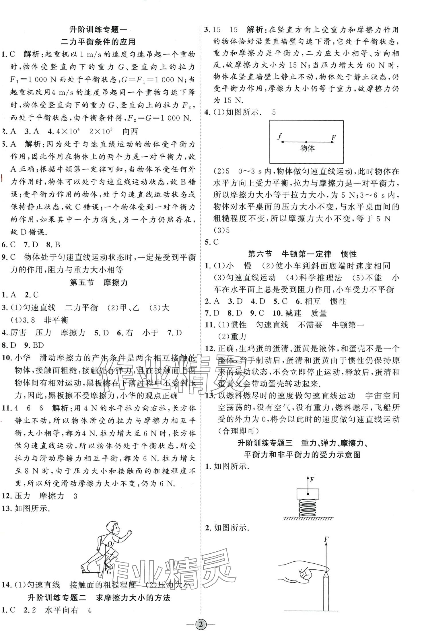 2024年优加学案课时通八年级物理下册鲁科版 第2页