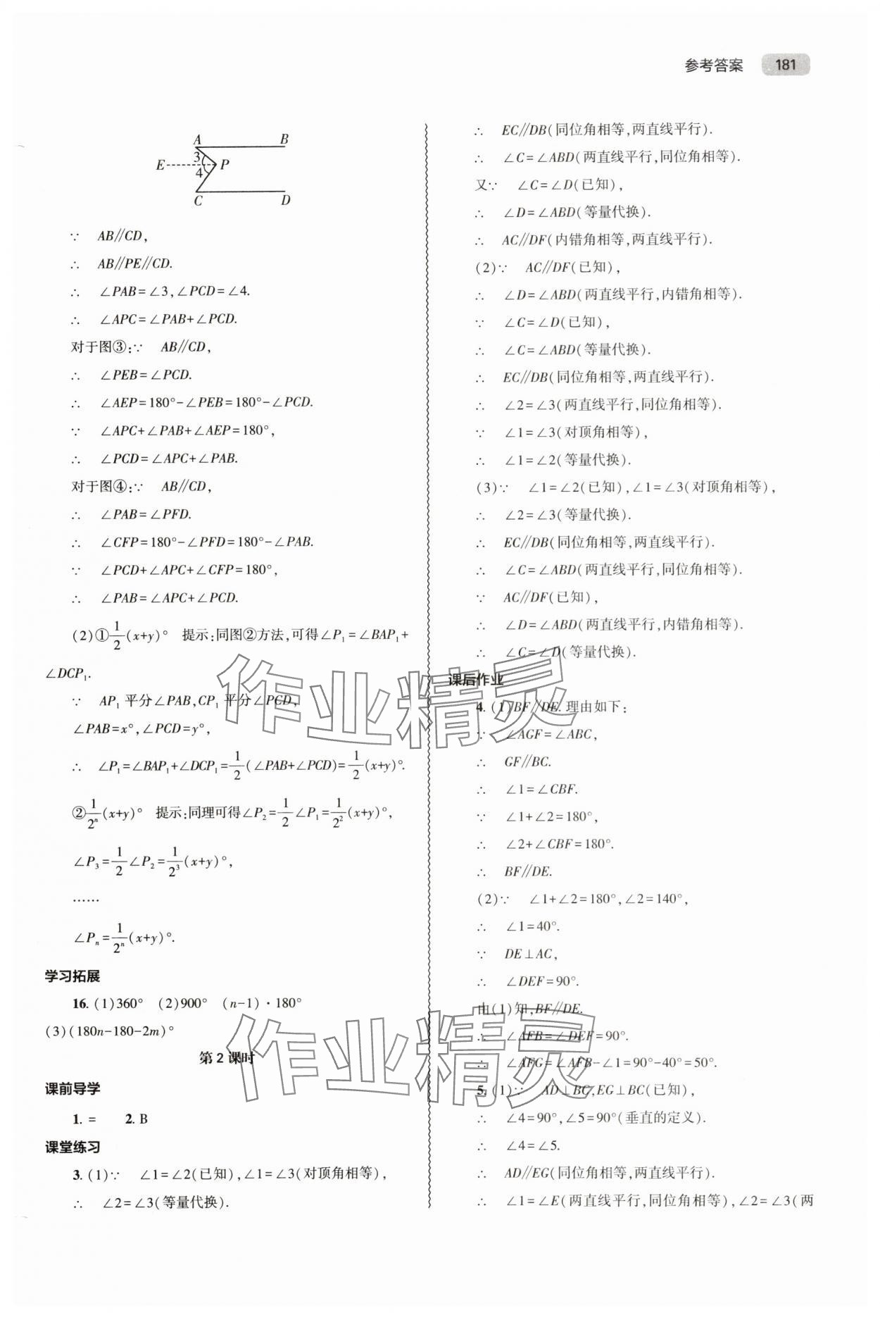2025年同步練習冊大象出版社七年級數學下冊人教版 參考答案第4頁