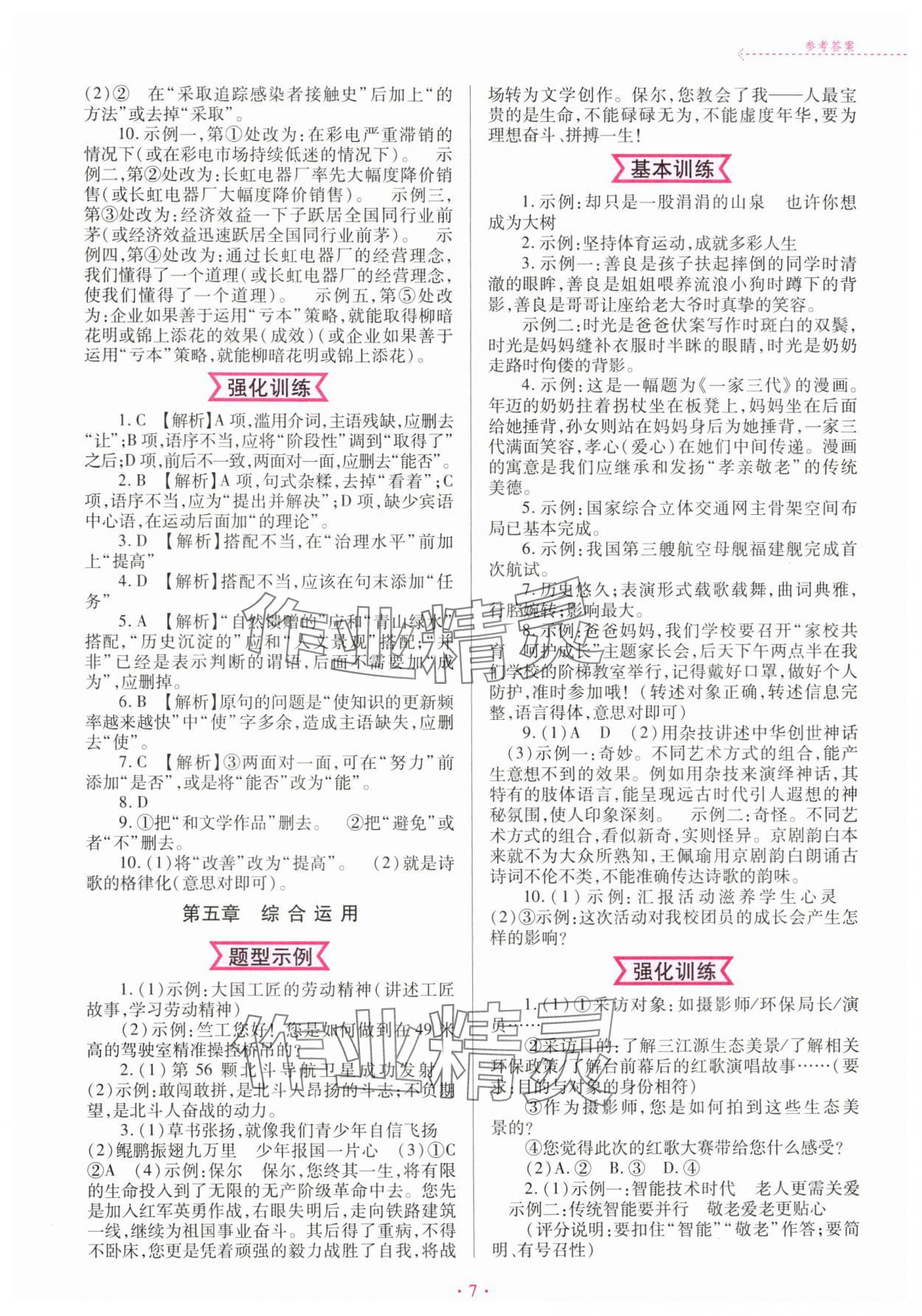 2025年廣東初中升學指導強化訓練語文 第7頁