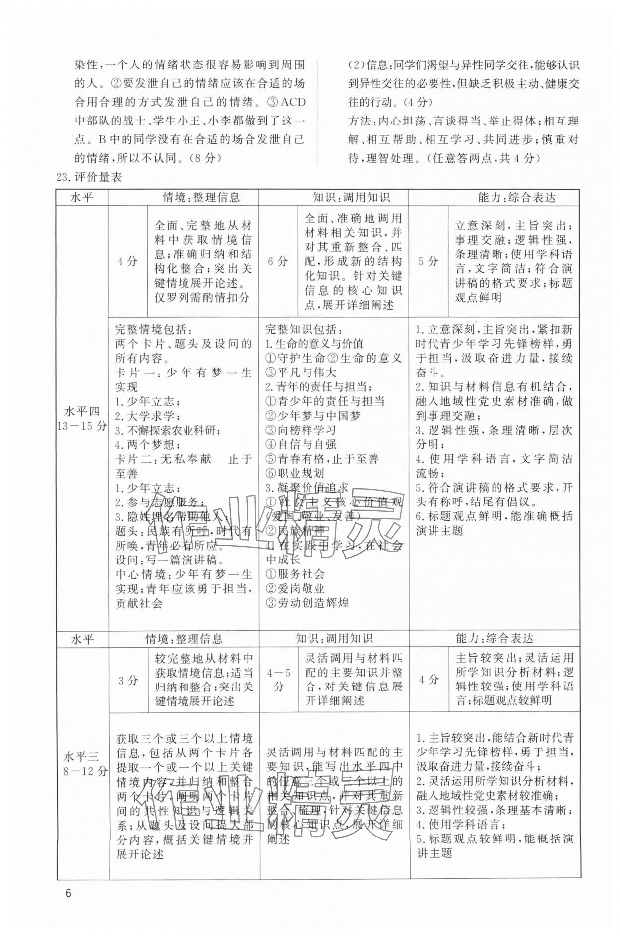 2024年中考新結構綜合復習道德與法治廣州專版 第6頁