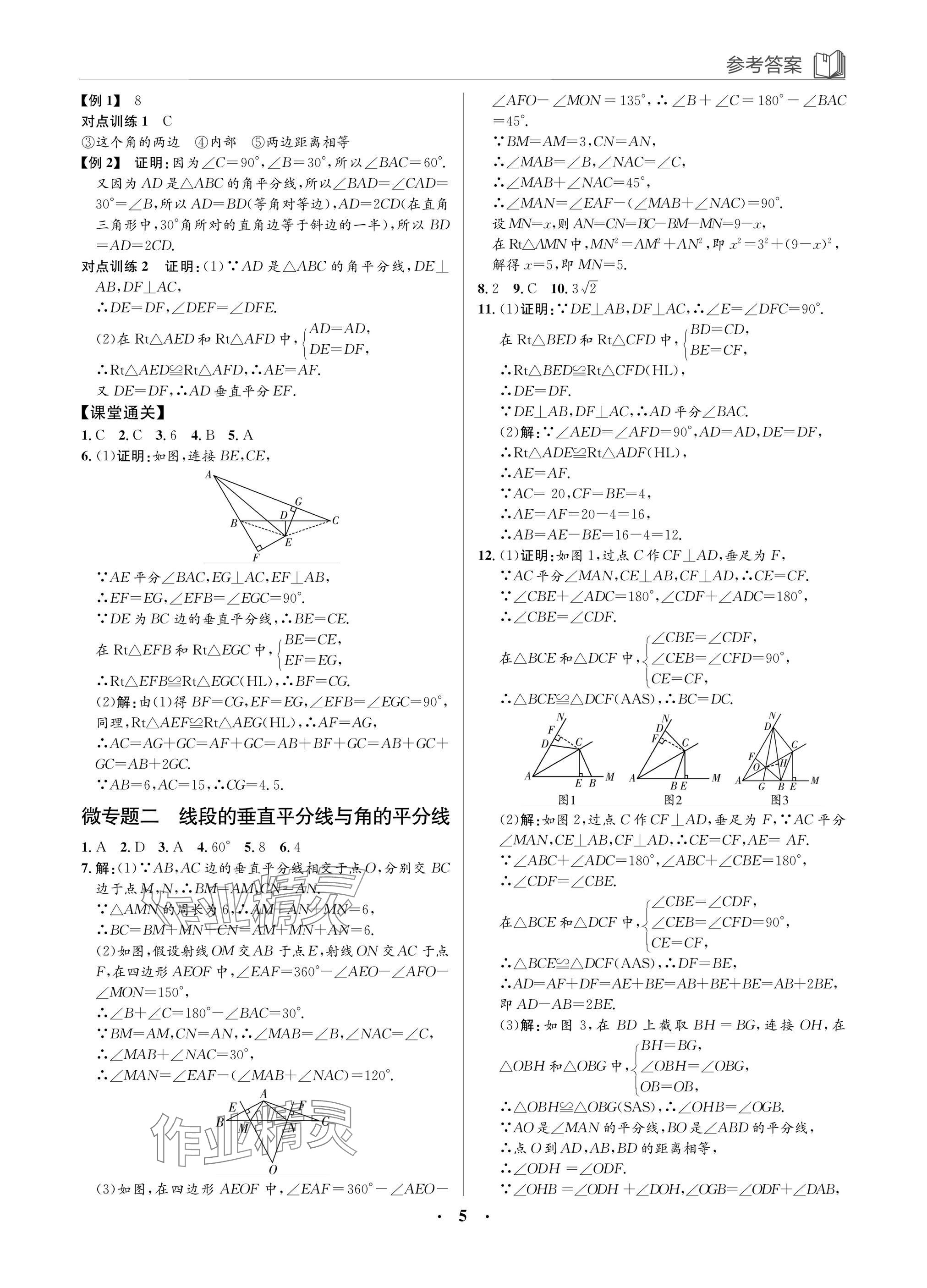 2025年廣東名師講練通八年級數學下冊北師大版深圳專版 參考答案第5頁