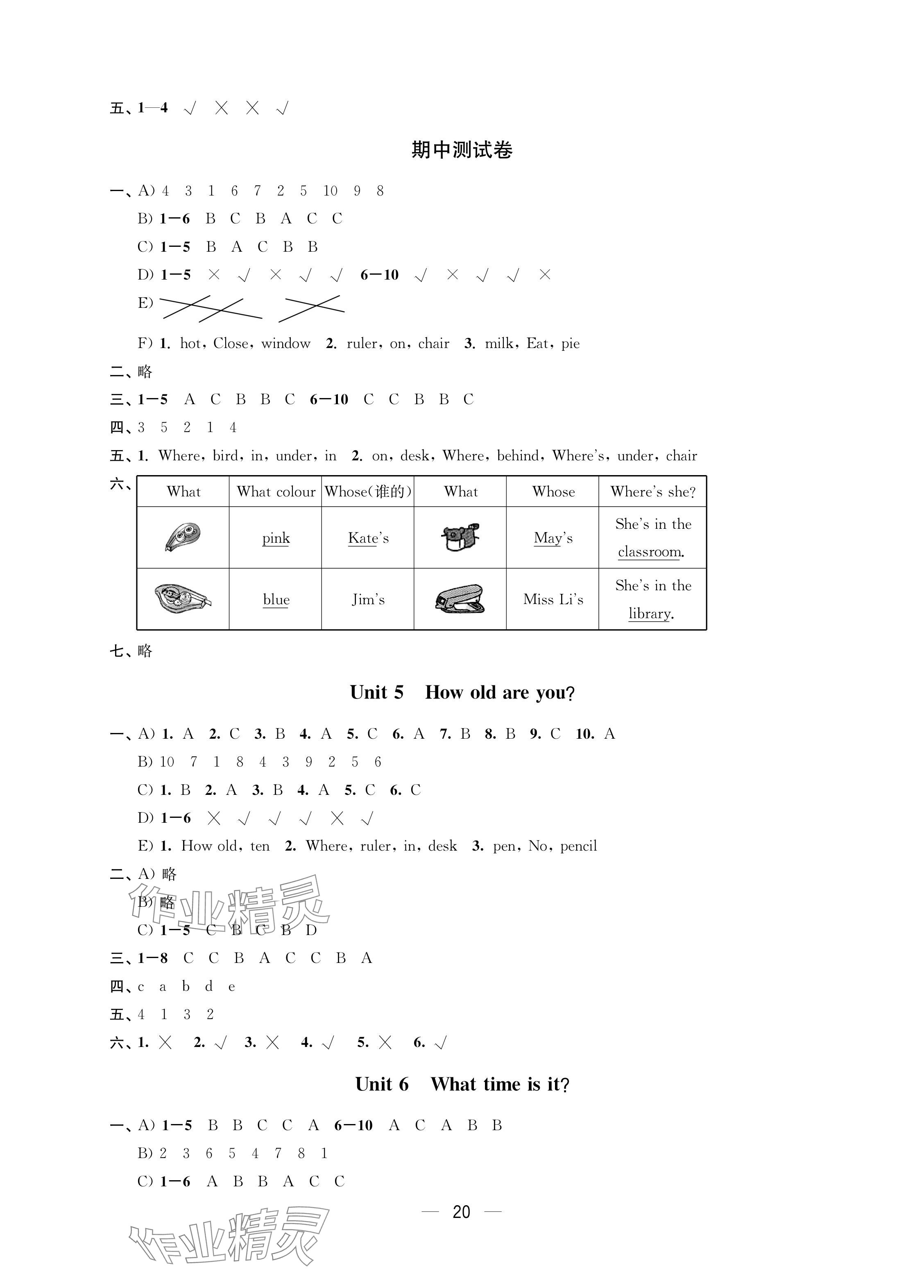 2024年層層遞進三年級英語下冊譯林版 參考答案第4頁