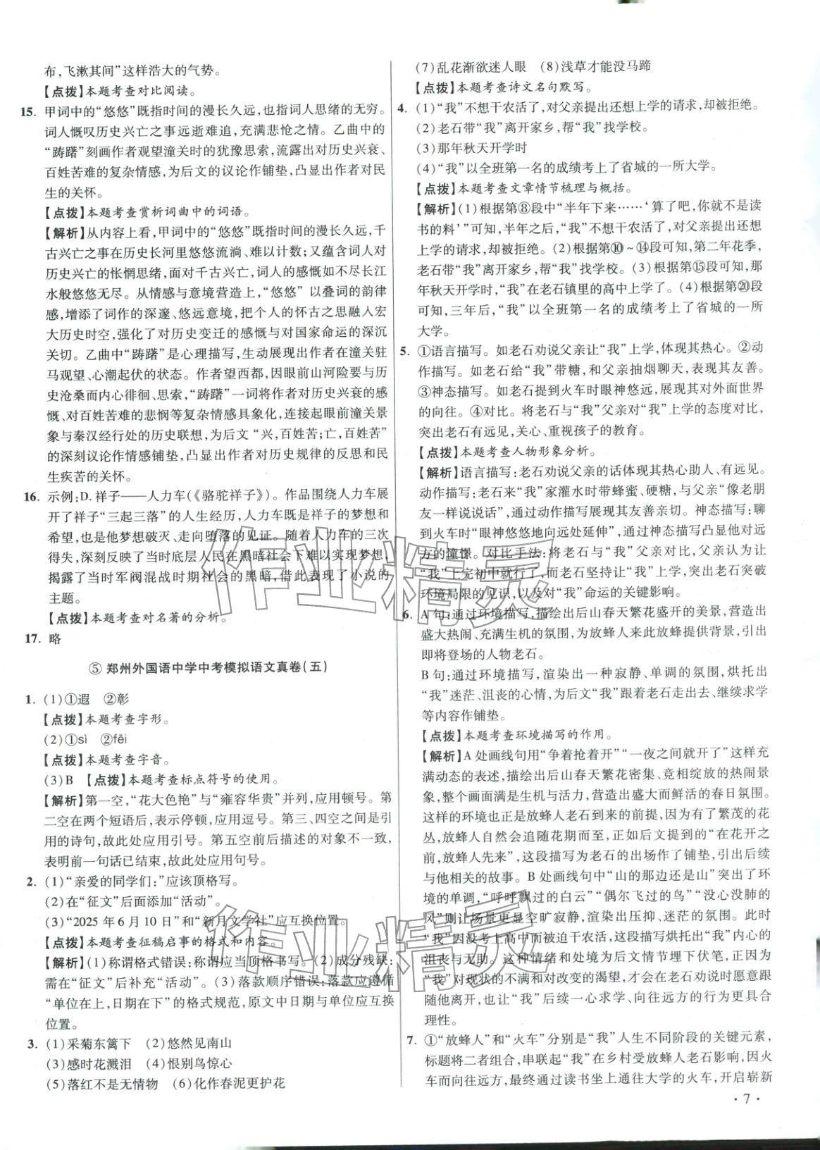 2026年初中毕业升学真题详解语文河南专版 第7页