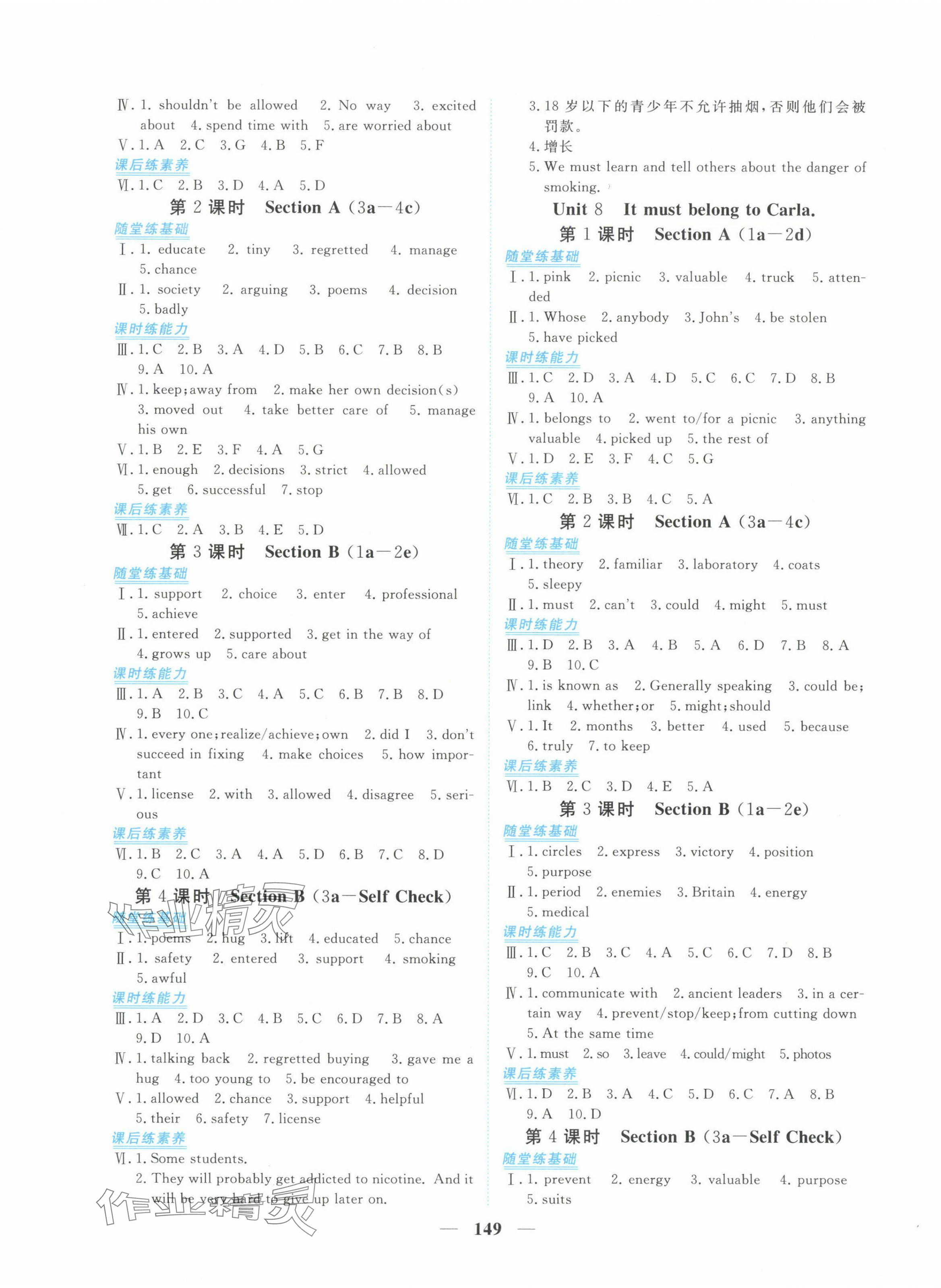 2024年新坐标同步练习九年级英语全一册人教版青海专用 第5页