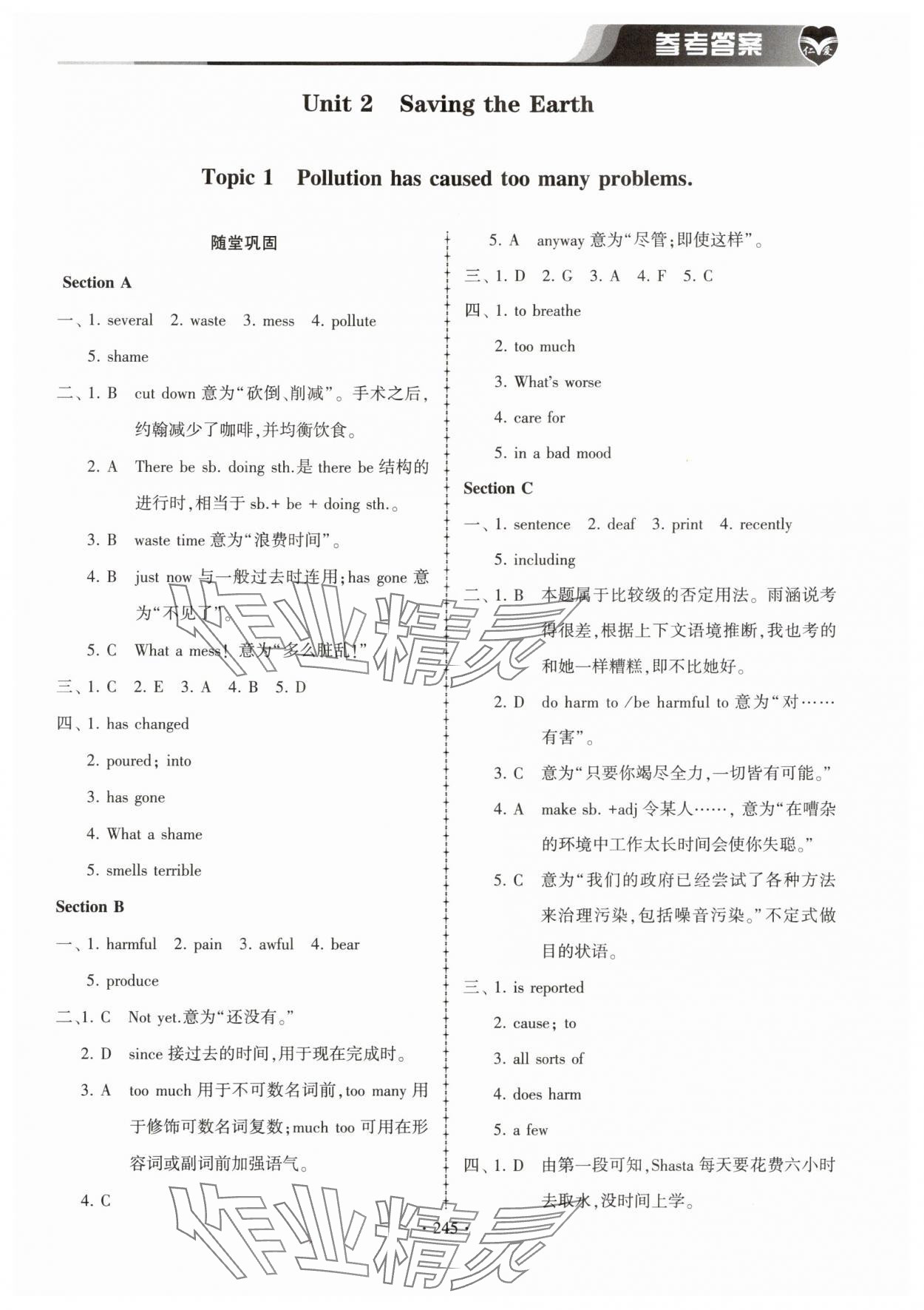 2025年仁爱英语同步练习册九年级英语全一册仁爱版 第9页