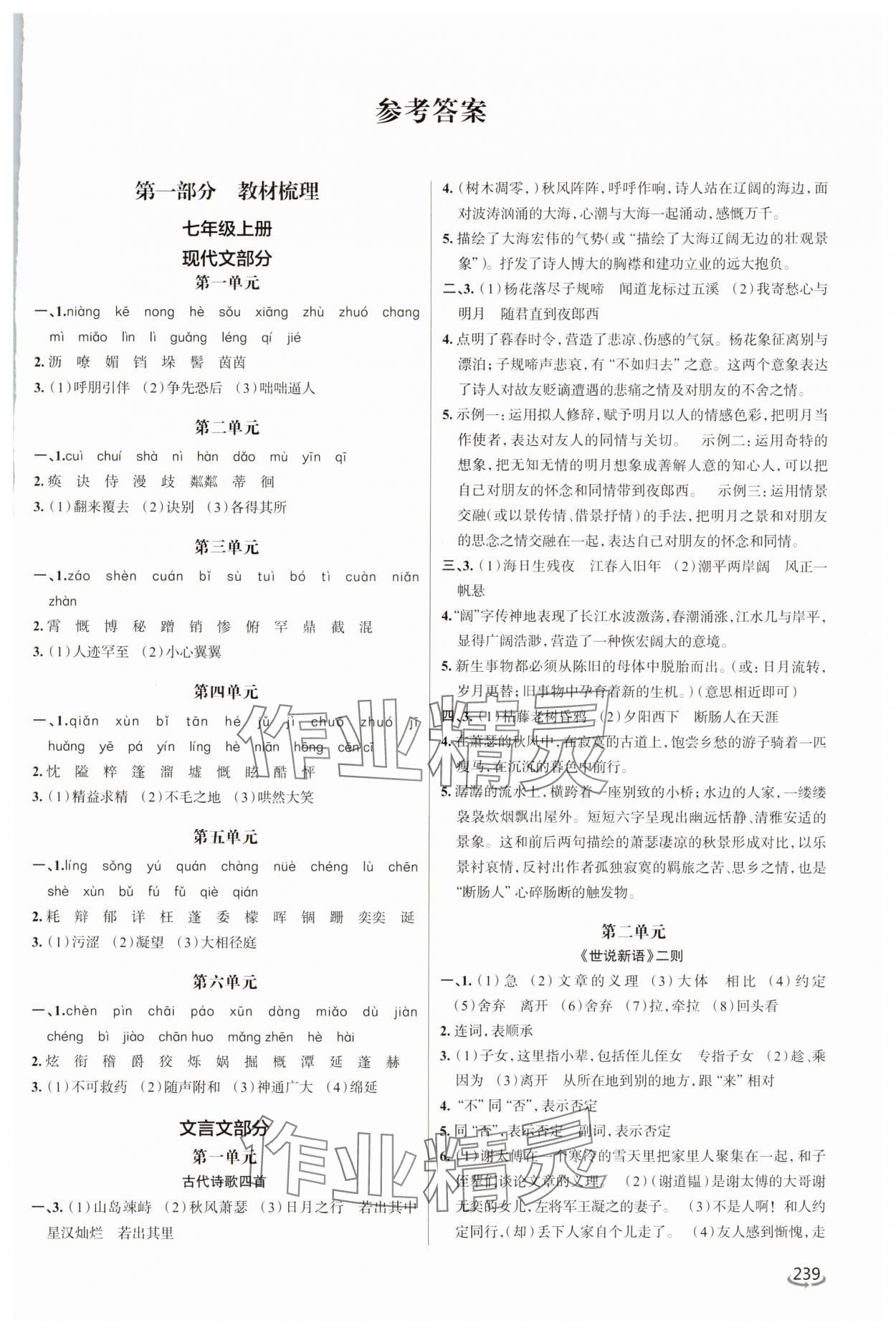 2025年初中总复习手册泰山出版社语文 第1页