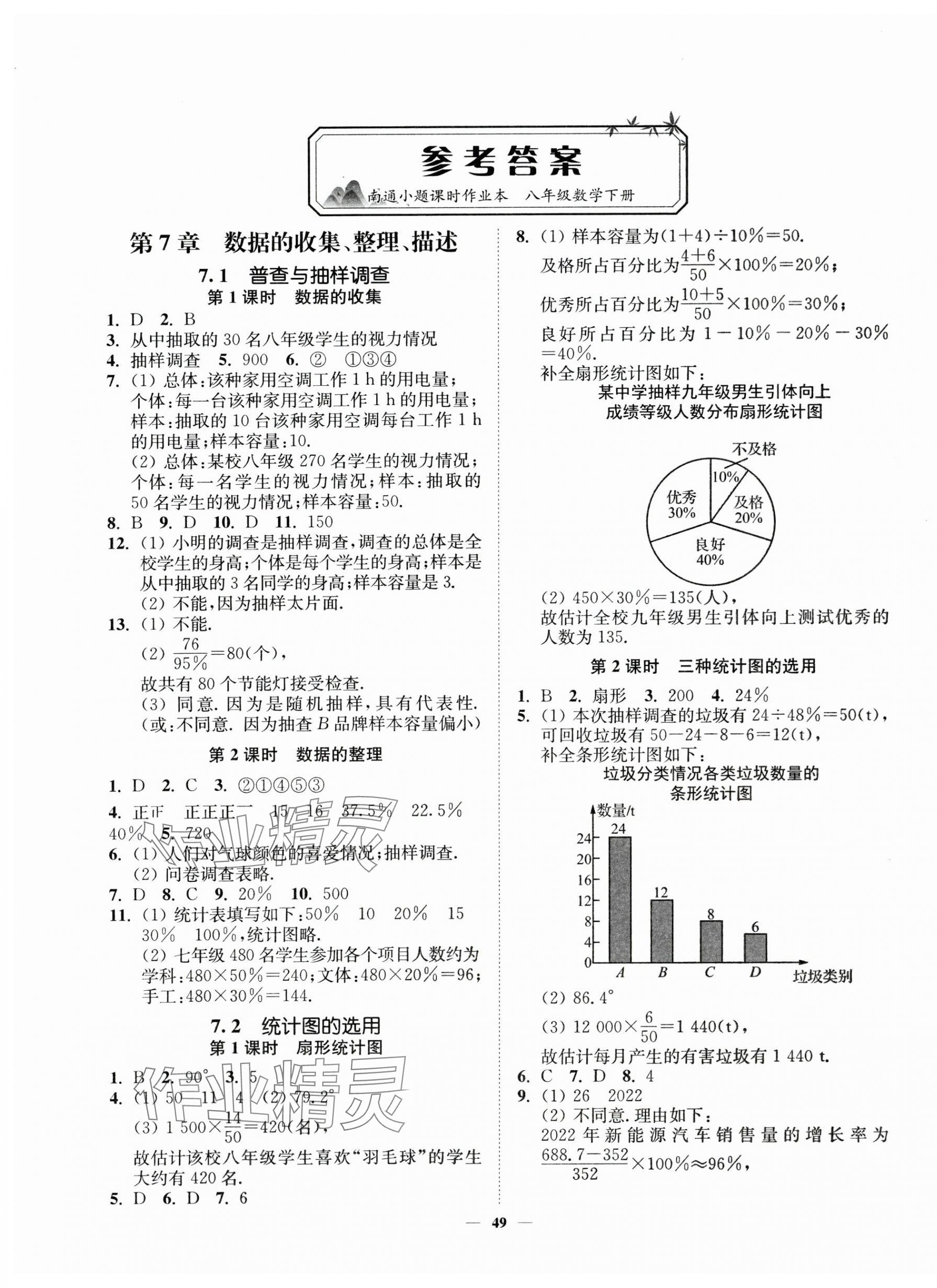 2024年南通小題課時作業(yè)本八年級數(shù)學(xué)下冊蘇科版 第1頁