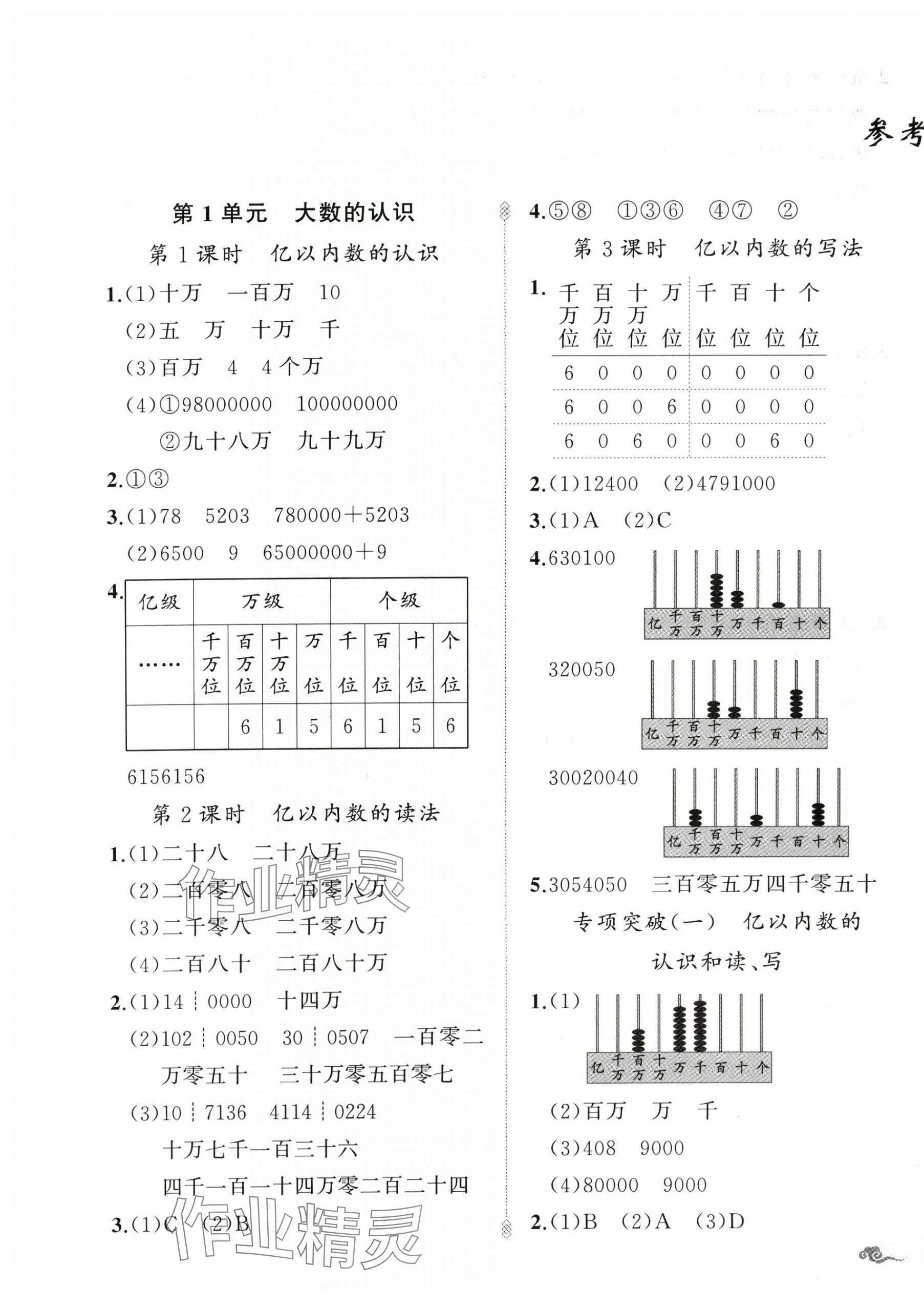 2025年顶尖课课练四年级数学上册人教版贵州专版 第1页