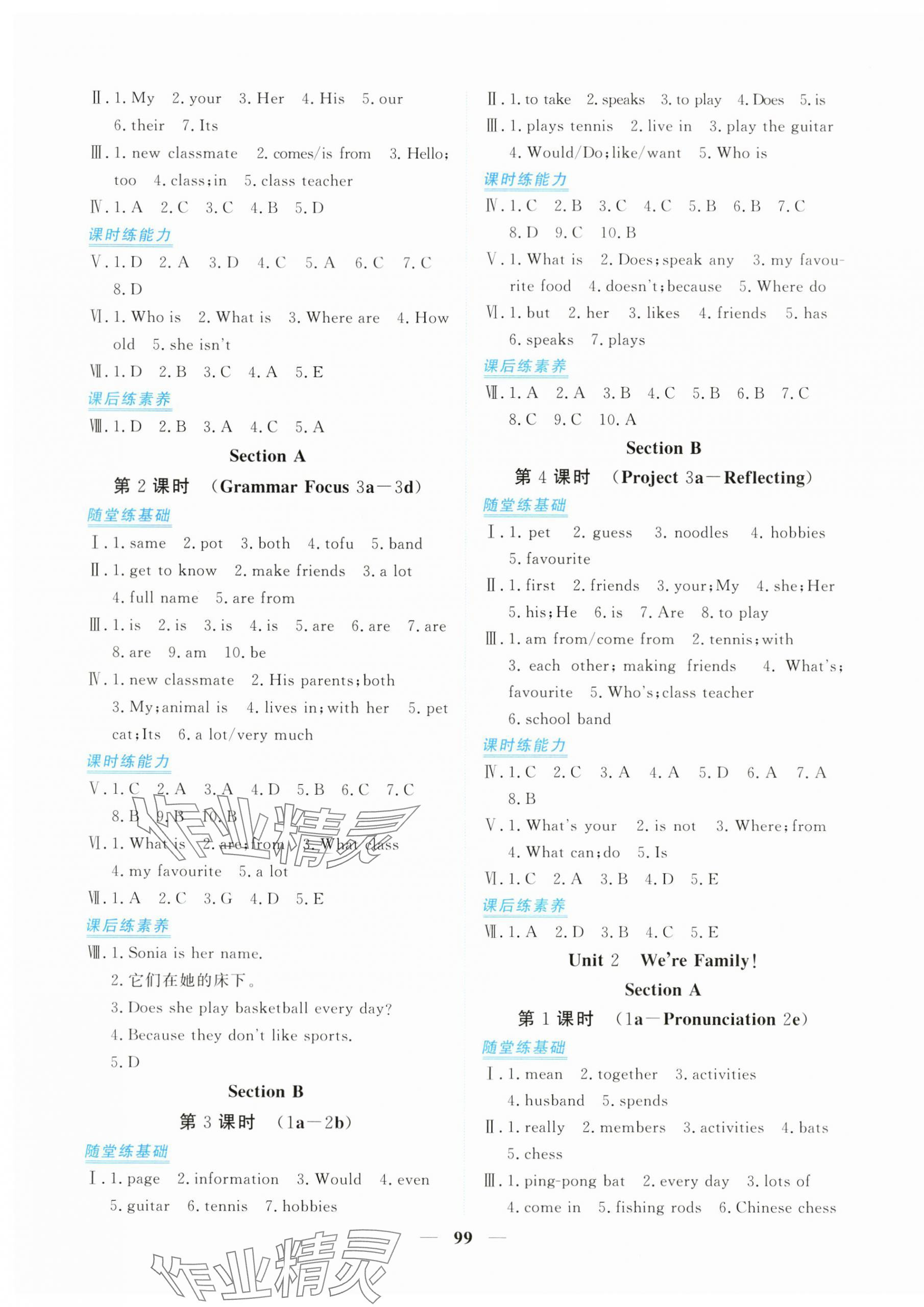 2025年新坐标同步练习七年级英语上册人教版青海专用 第3页