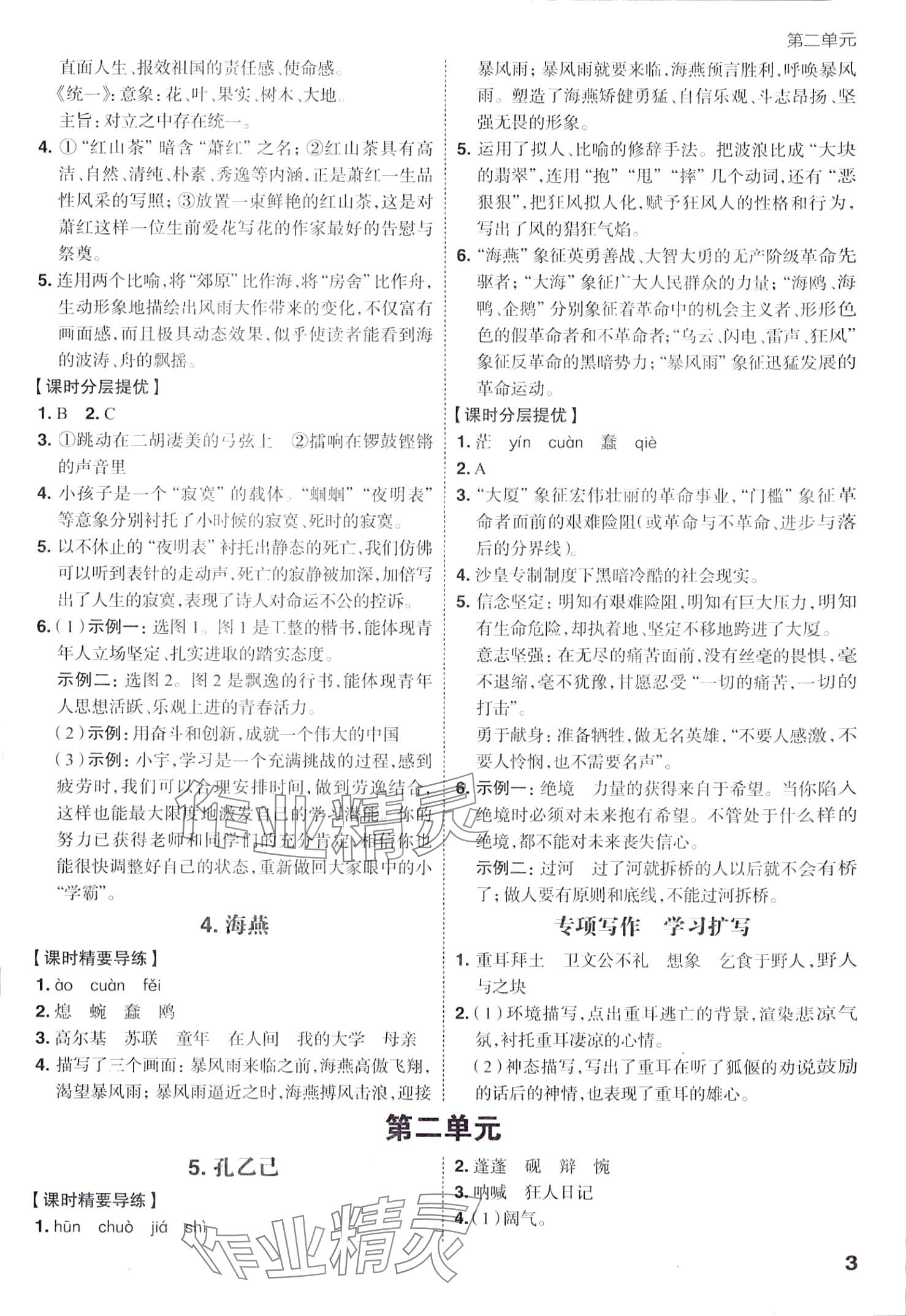 2024年考出好成績(jī)九年級(jí)語(yǔ)文下冊(cè)人教版 第2頁(yè)