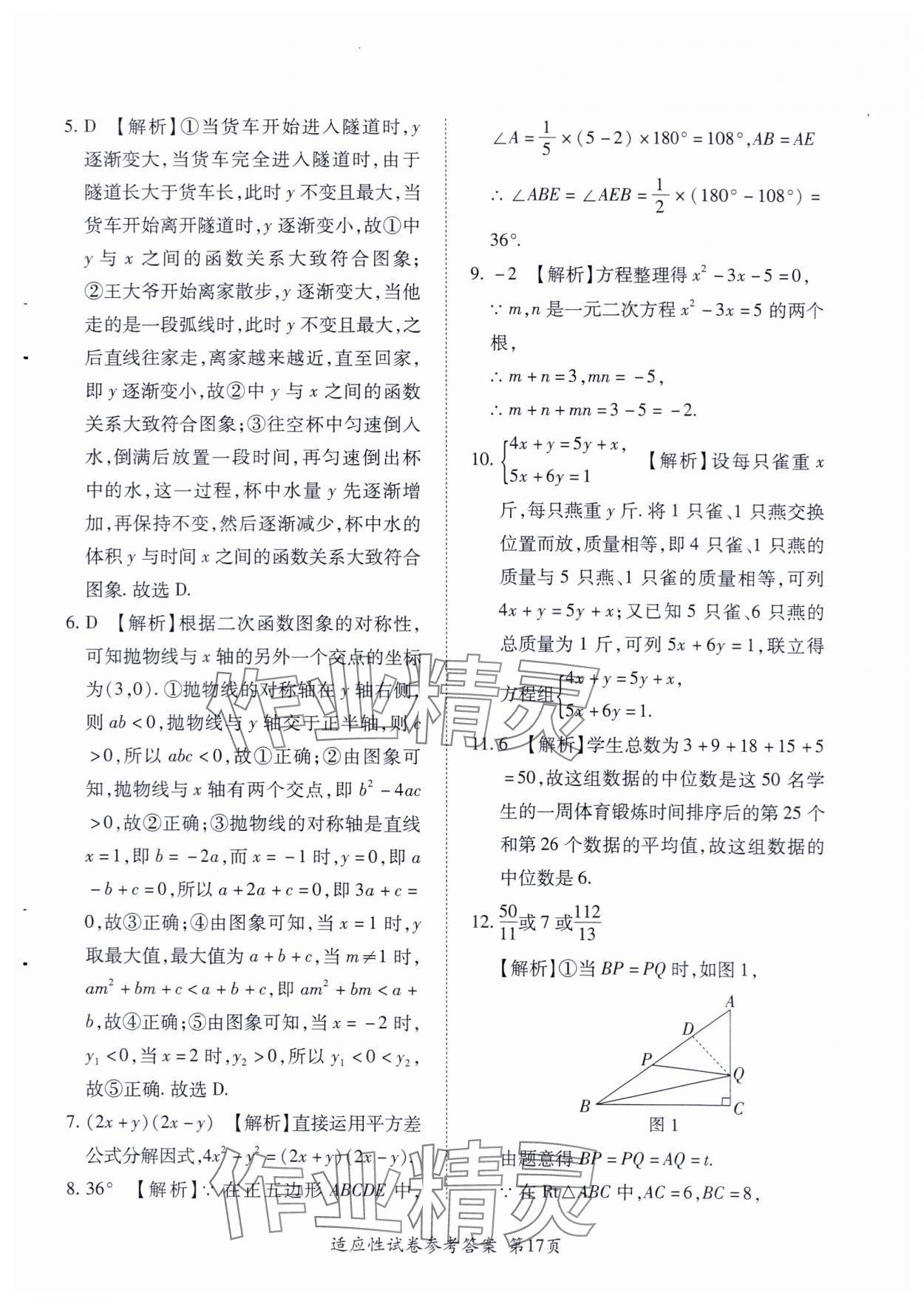 2024年江西省初中學業水平考試適應性試卷合訂本 第19頁
