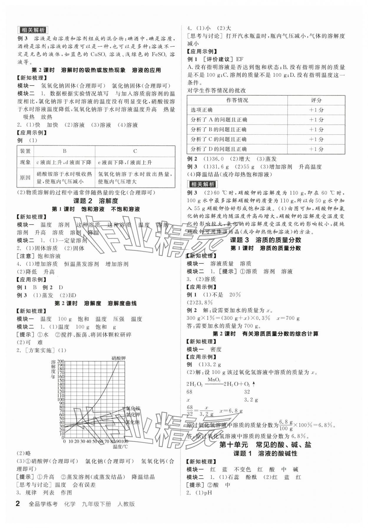 2025年全品學(xué)練考九年級(jí)化學(xué)下冊(cè)人教版 第2頁