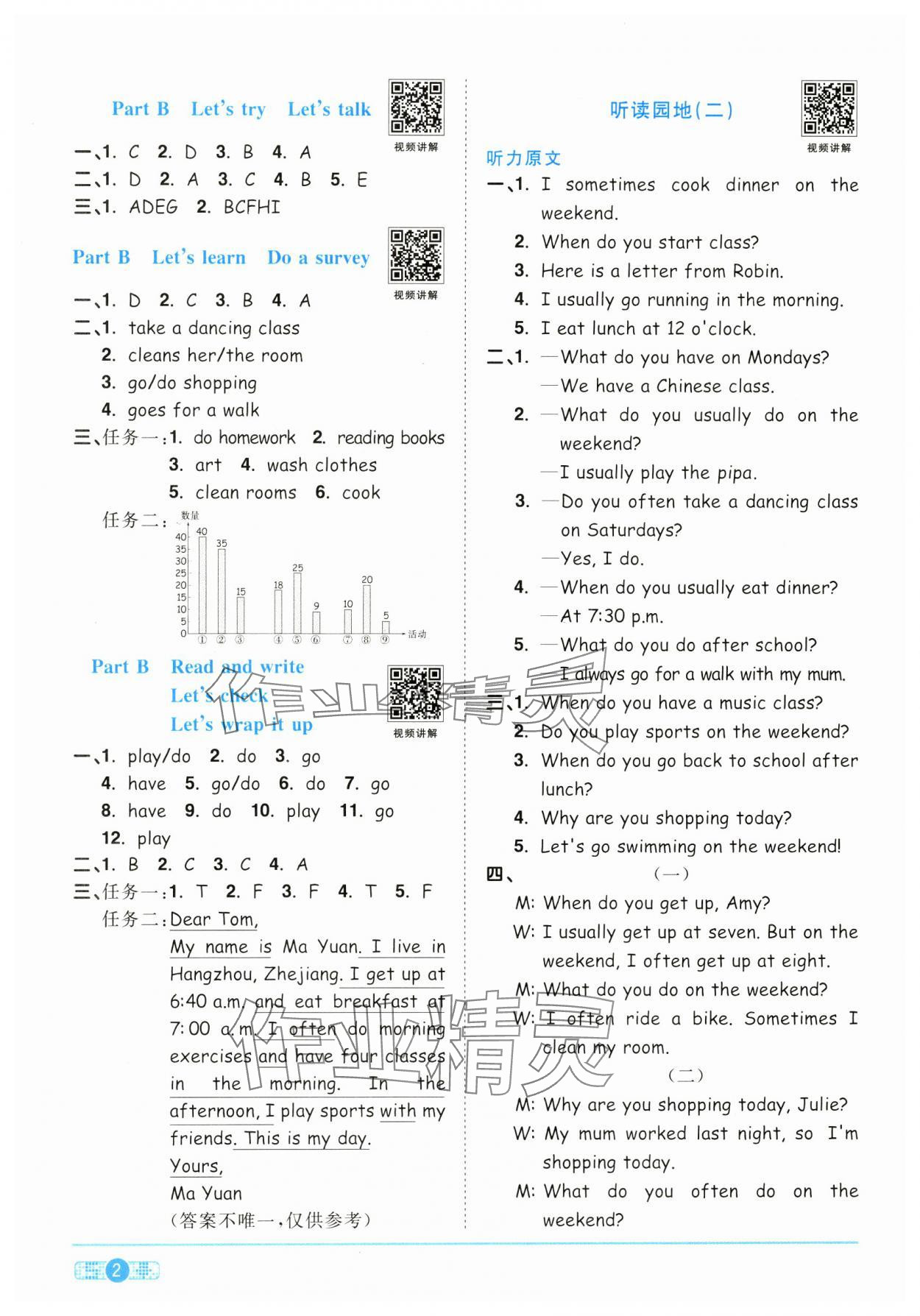 2025年陽(yáng)光同學(xué)課時(shí)全優(yōu)訓(xùn)練五年級(jí)英語(yǔ)下冊(cè)人教版浙江專版 參考答案第2頁(yè)