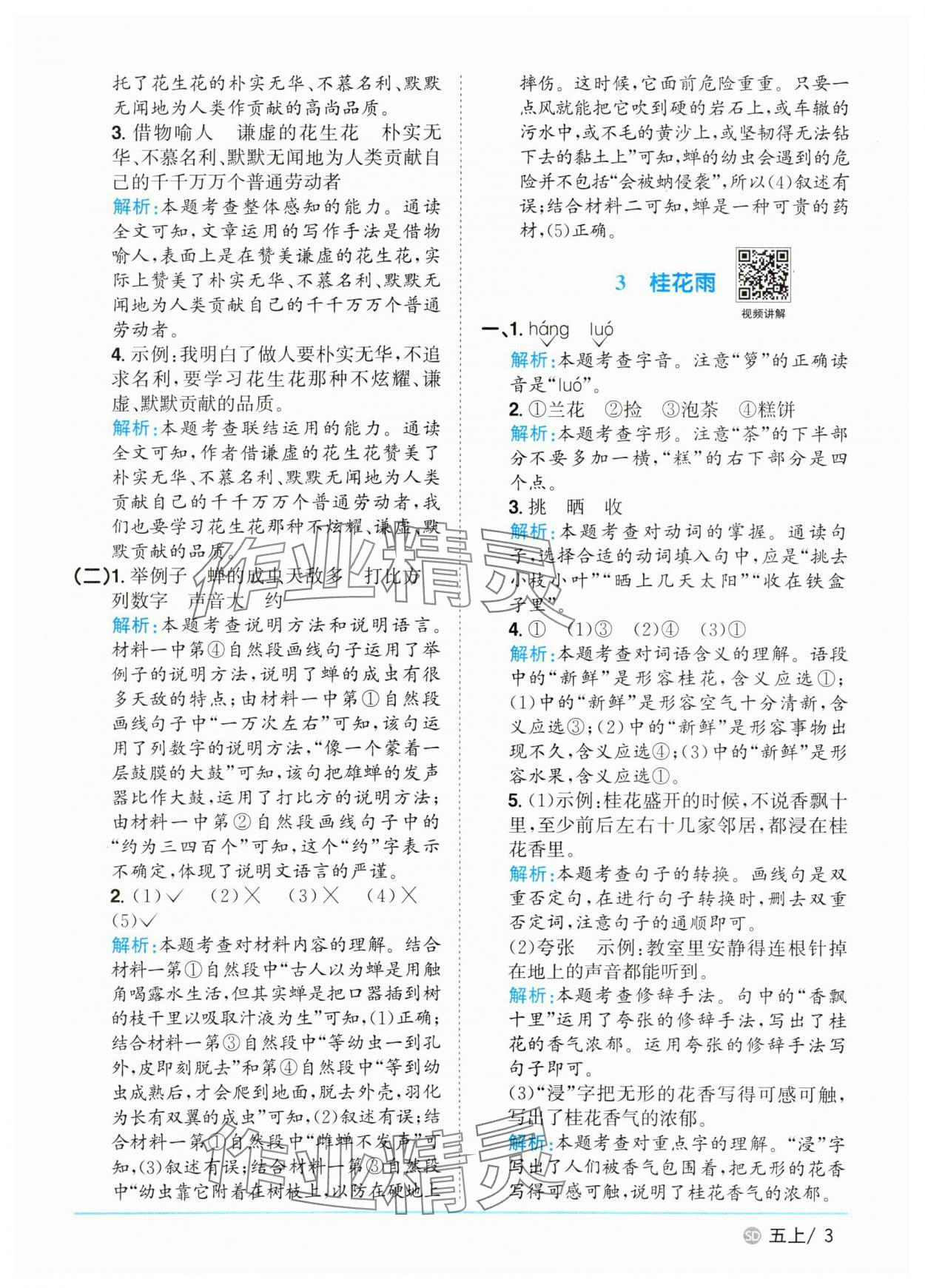 2025年陽光同學課時優(yōu)化作業(yè)五年級語文上冊人教版菏澤專版 第3頁