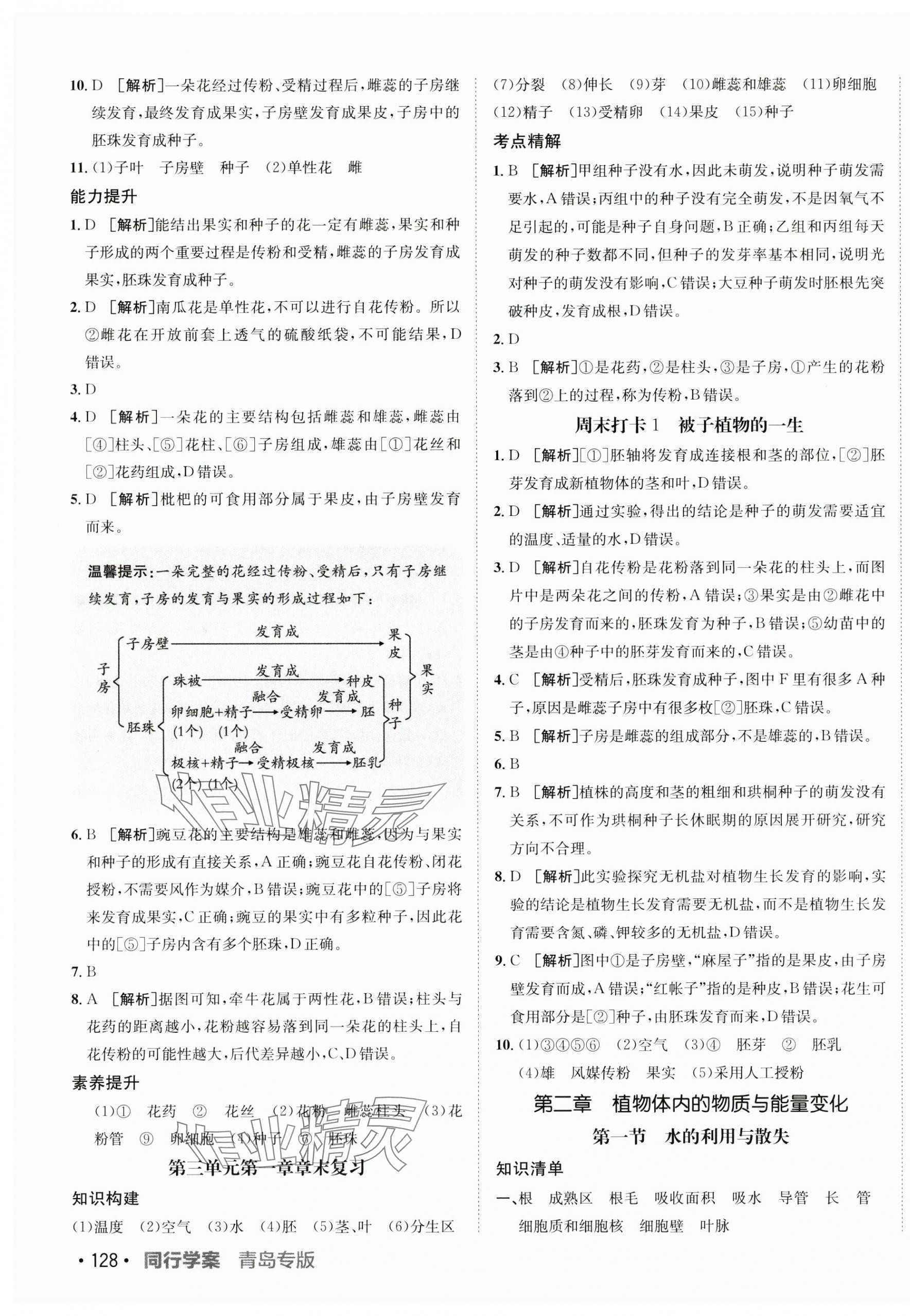 2025年同行學(xué)案學(xué)練測(cè)七年級(jí)生物下冊(cè)人教版青島專版 第3頁