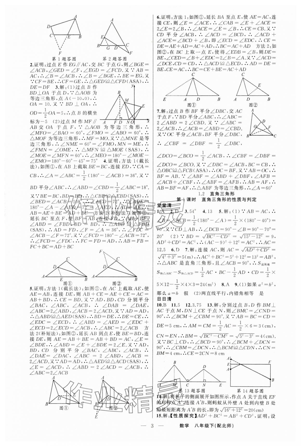 2024年四清導(dǎo)航八年級(jí)數(shù)學(xué)下冊(cè)北師大版 第3頁(yè)