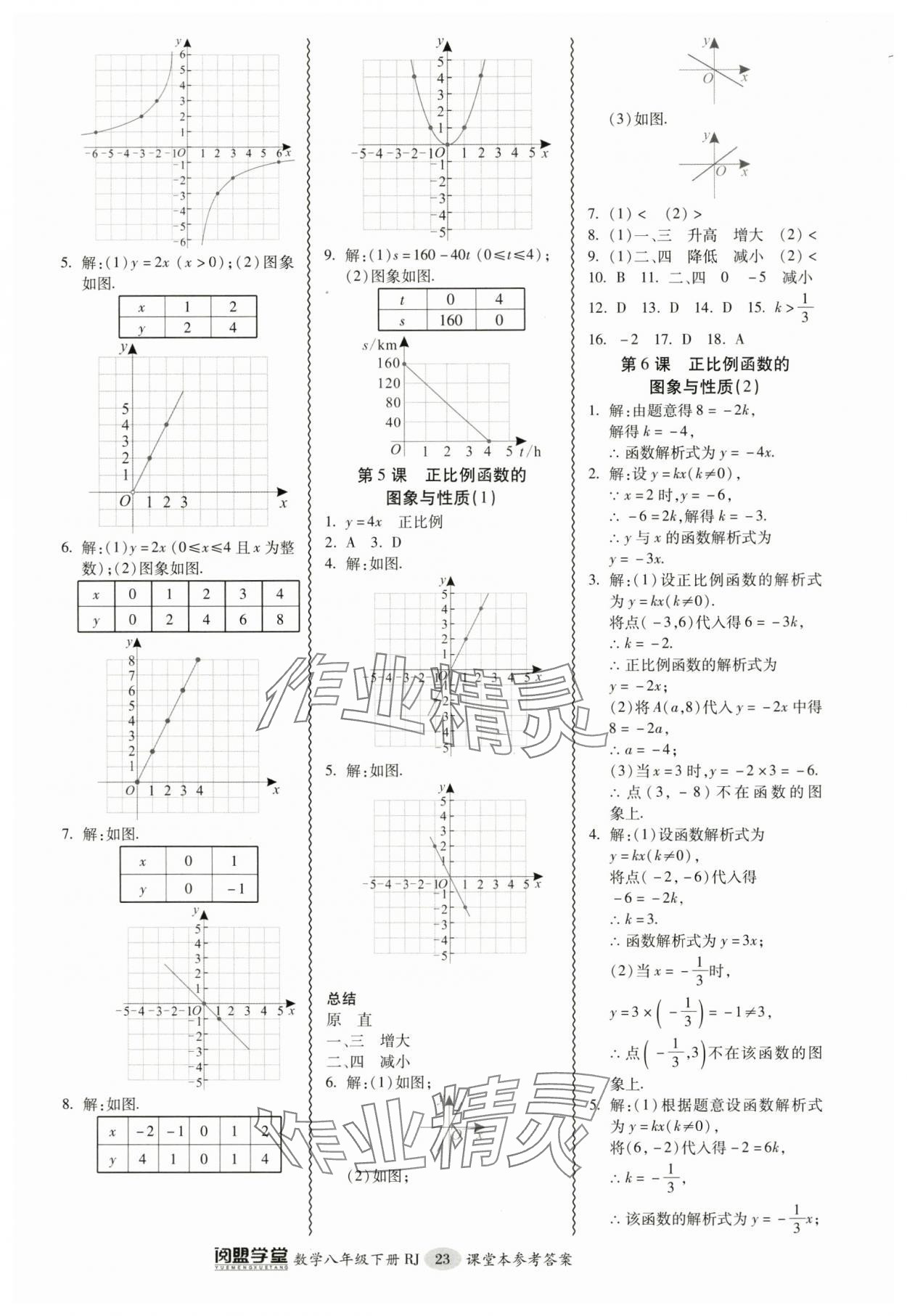 2024年零障碍导教导学案八年级数学下册人教版 参考答案第23页