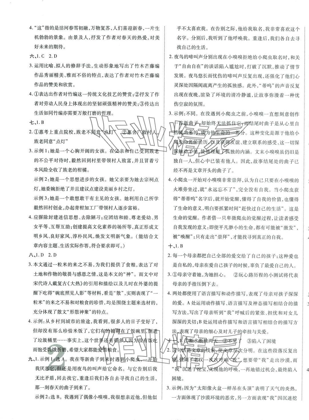 2024年中考必備云南美術(shù)出版社語文中考貴州專版 第12頁
