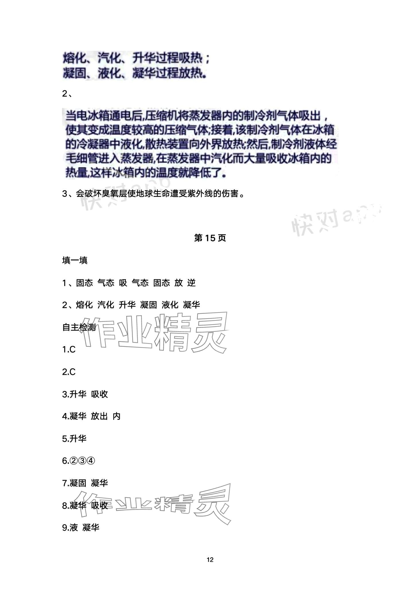 2024年智慧学习（同步学习）明天出版社九年级物理全一册 第12页