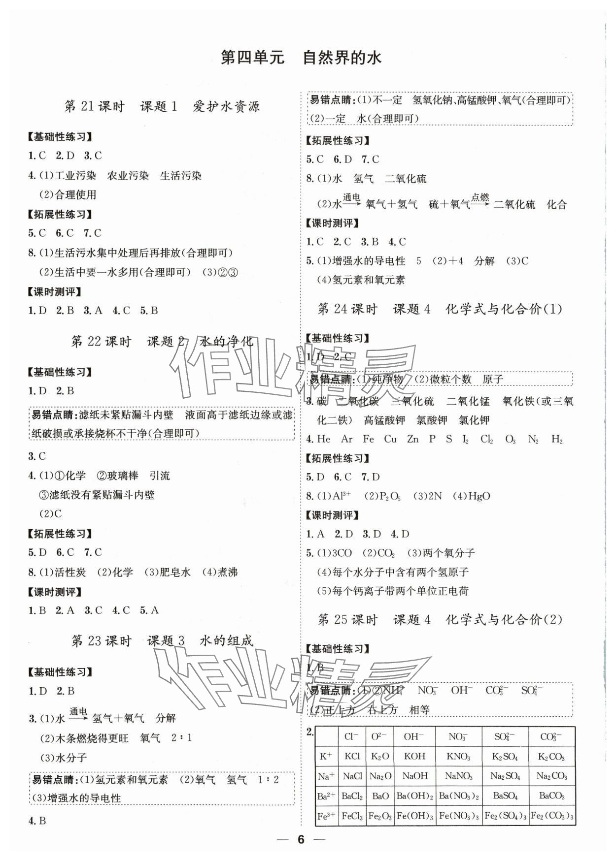 2023年考點專練九年級化學全一冊人教版深圳專版 第6頁