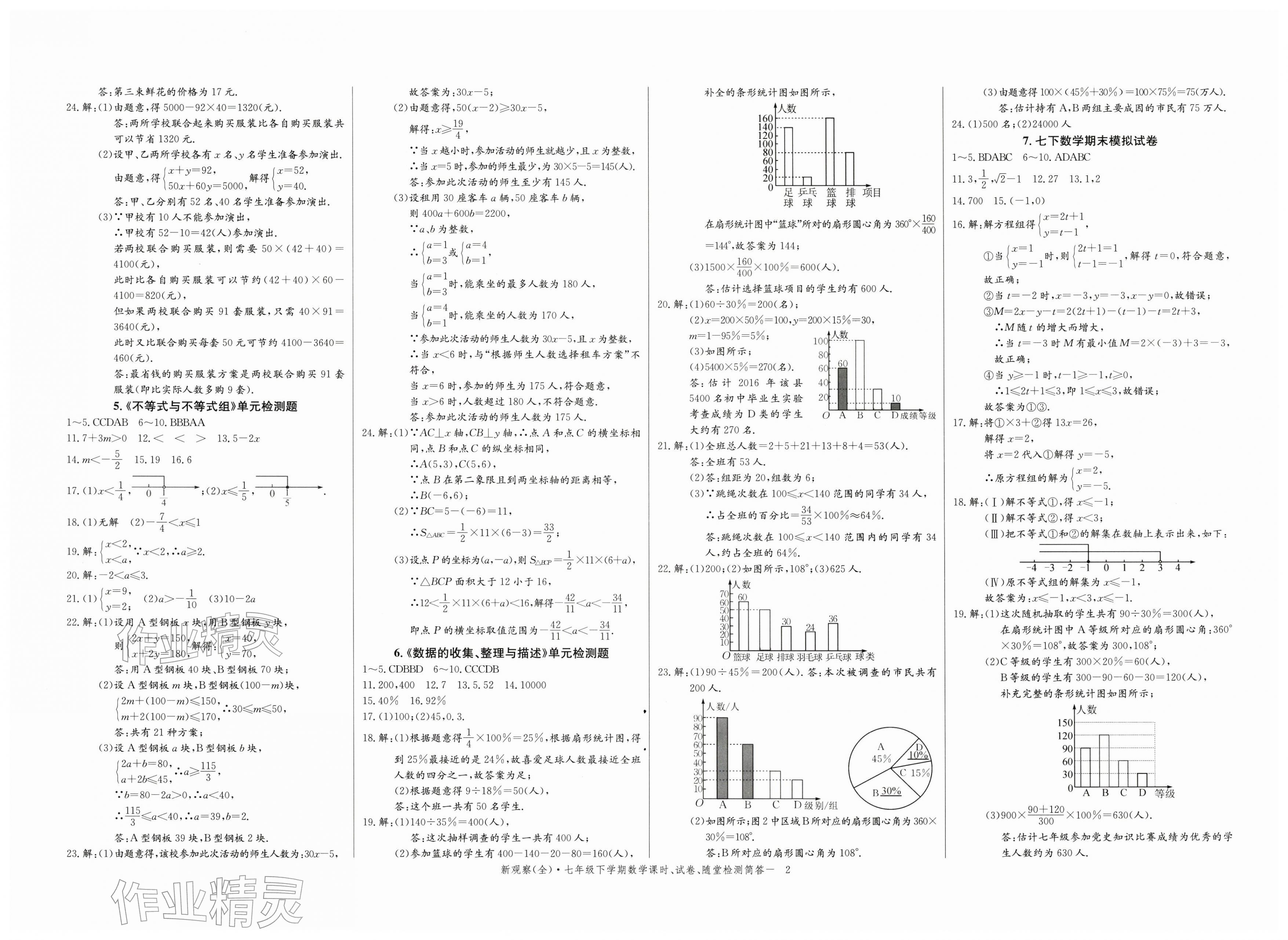 2026年思维新观察七年级数学下册人教版&nbsp;第2页
