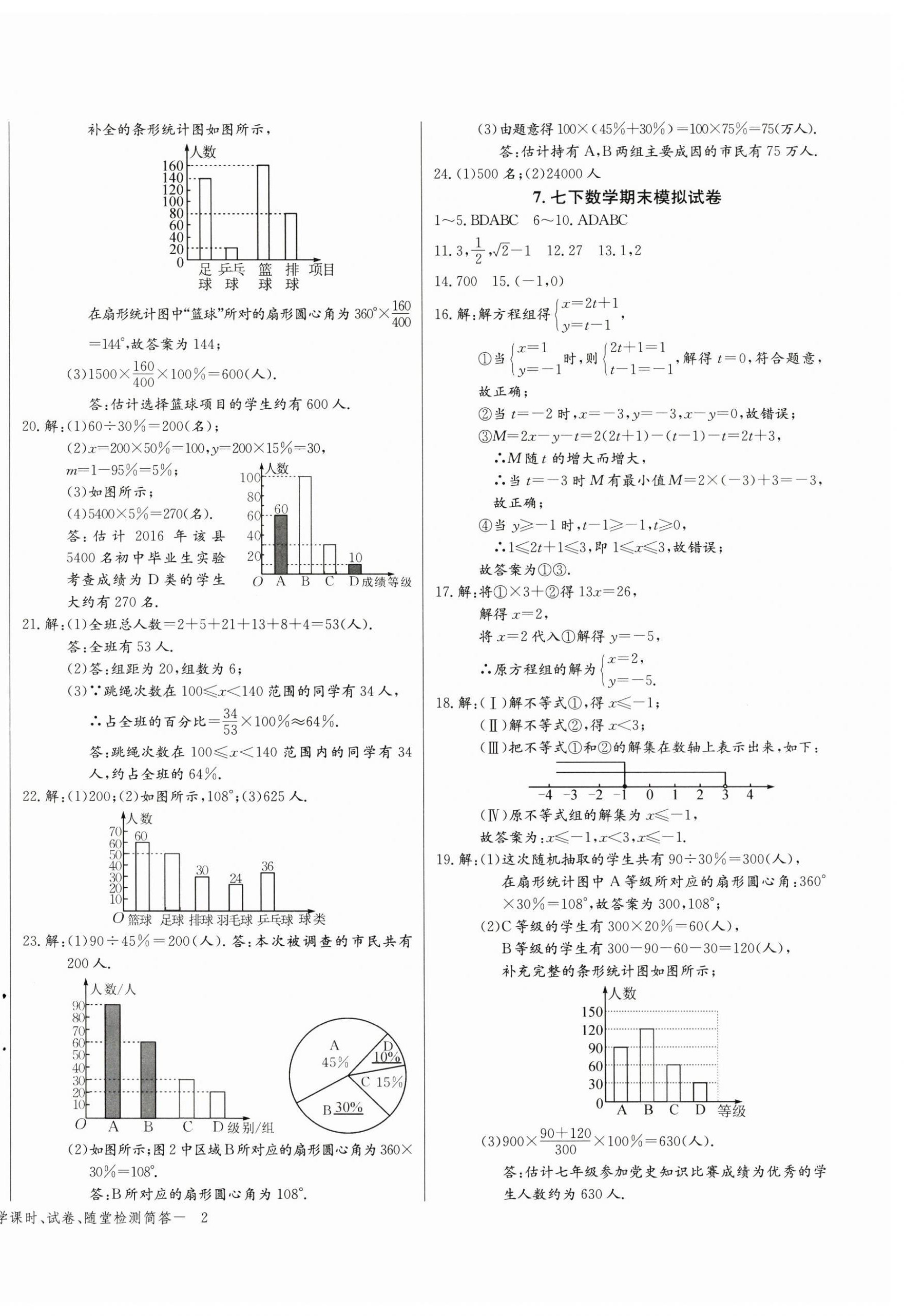 2026年思维新观察七年级数学下册人教版&nbsp;第4页
