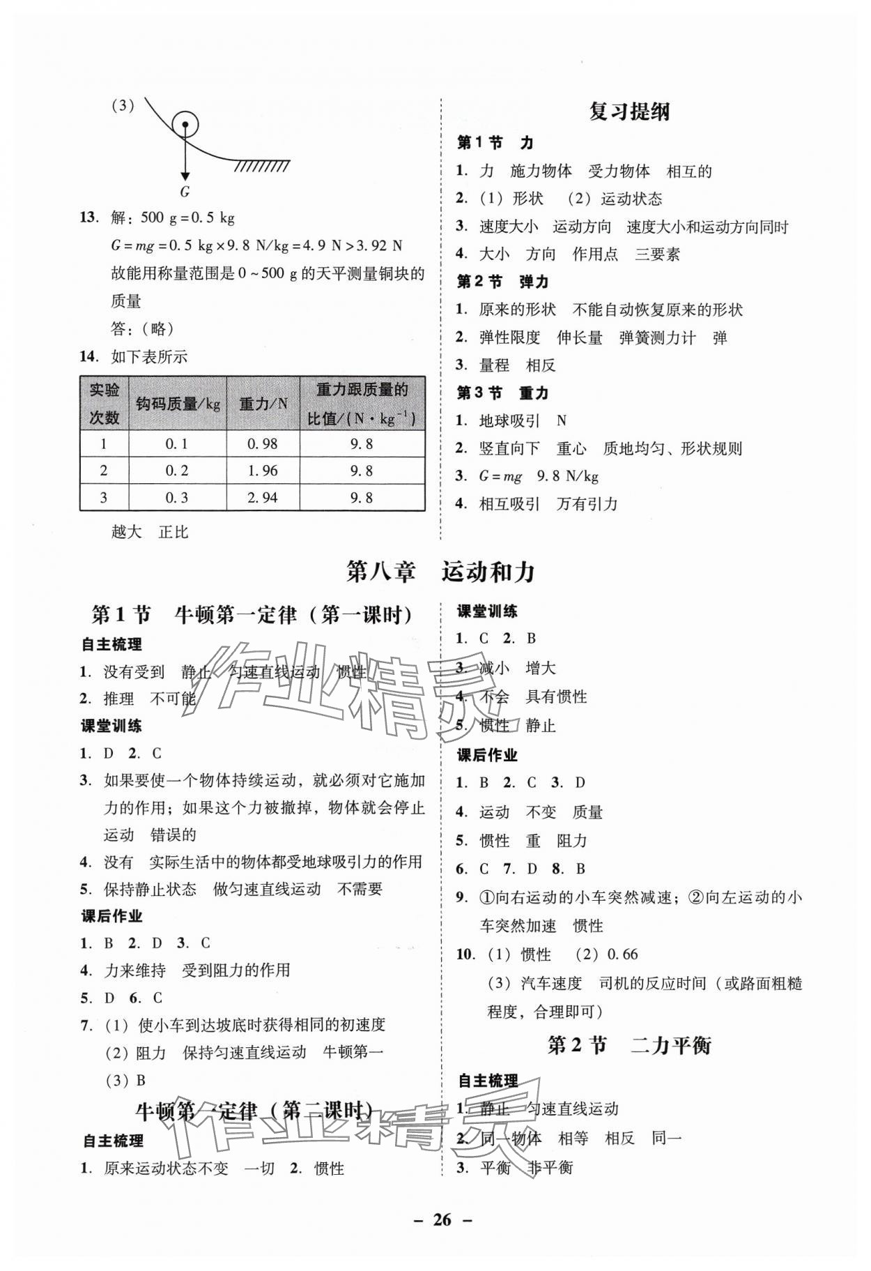 2024年南粤学典学考精练八年级物理下册人教版 第2页