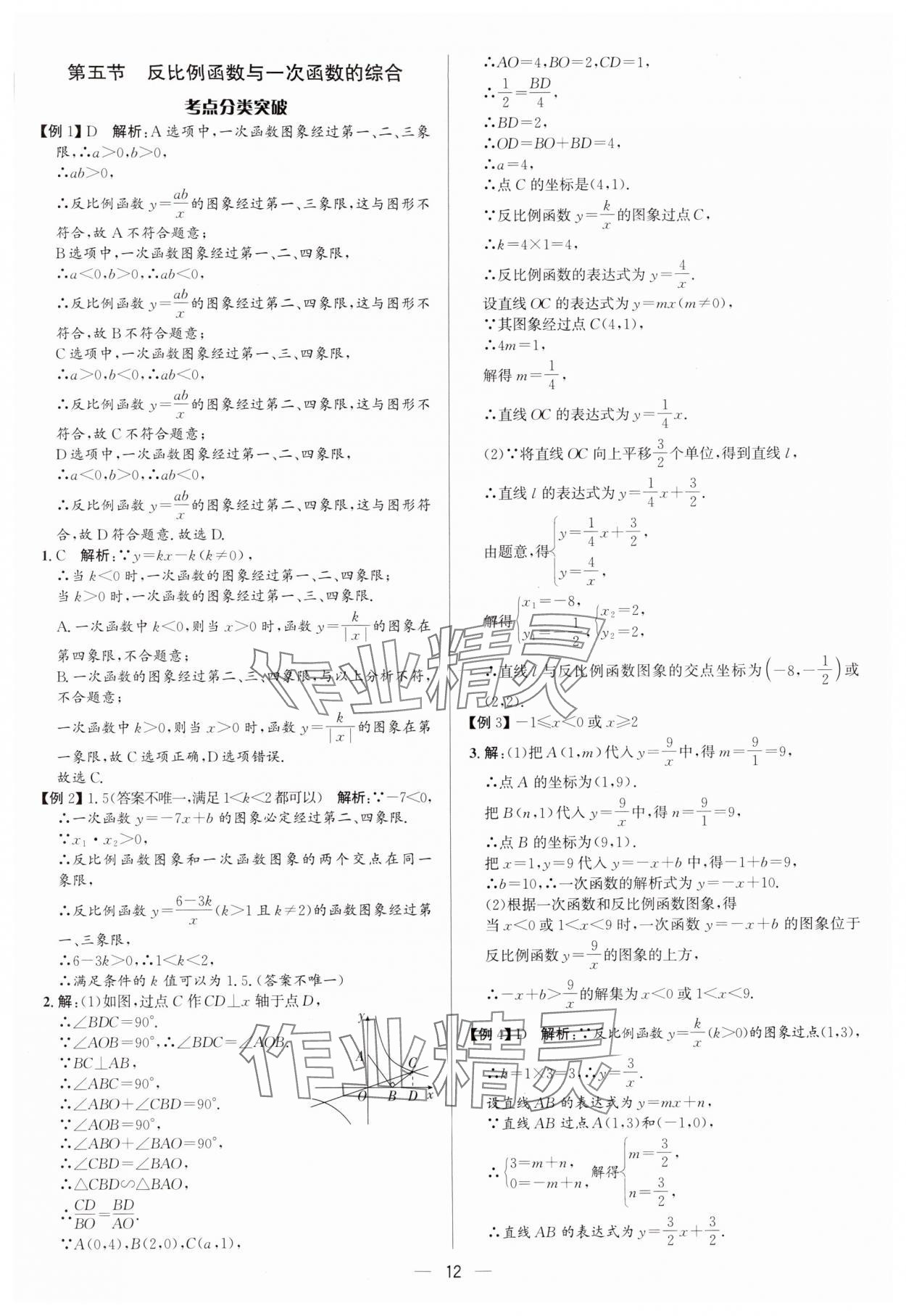 2025年中考對策數(shù)學(xué) 參考答案第12頁