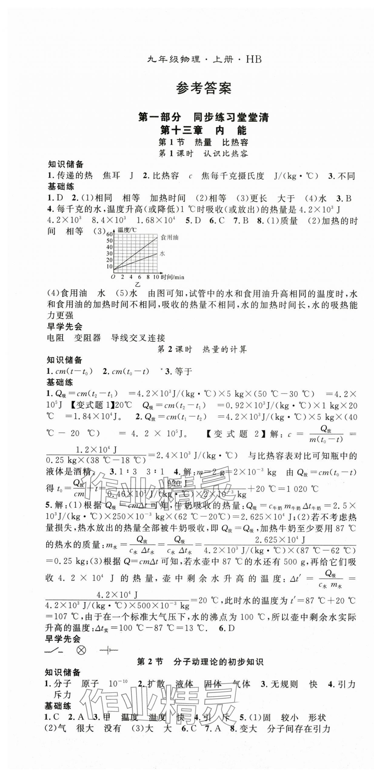 2025年名師學(xué)案九年級(jí)物理上冊(cè)人教版 第1頁(yè)