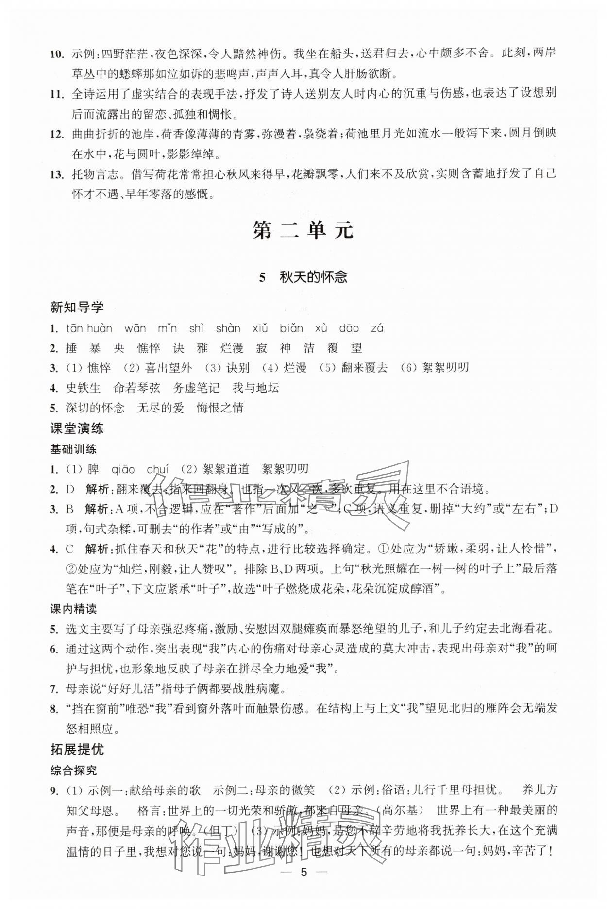 2025年能力素养与学力提升七年级语文上册人教版 第5页