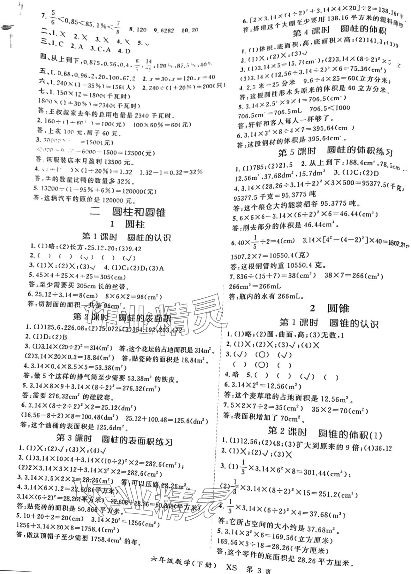 2024年啟航新課堂六年級數(shù)學下冊西師大版 第3頁