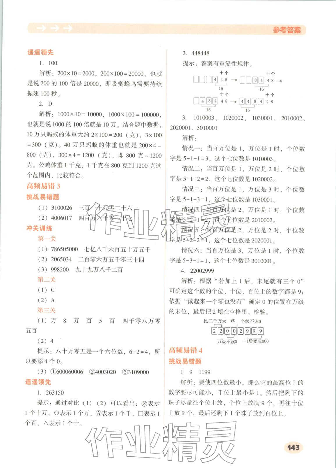 2025年遥遥领先高频易错题四年级数学上册人教版 第2页