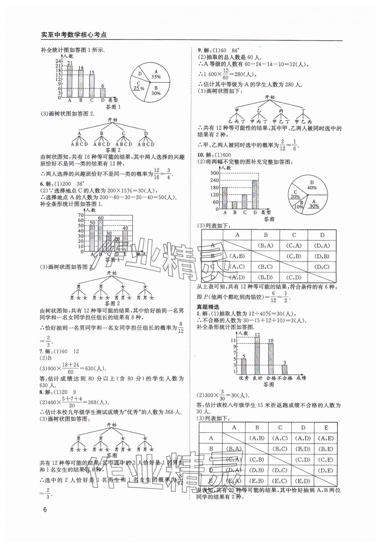 2025年中考核心考點(diǎn)精編數(shù)學(xué)成都專版 參考答案第6頁