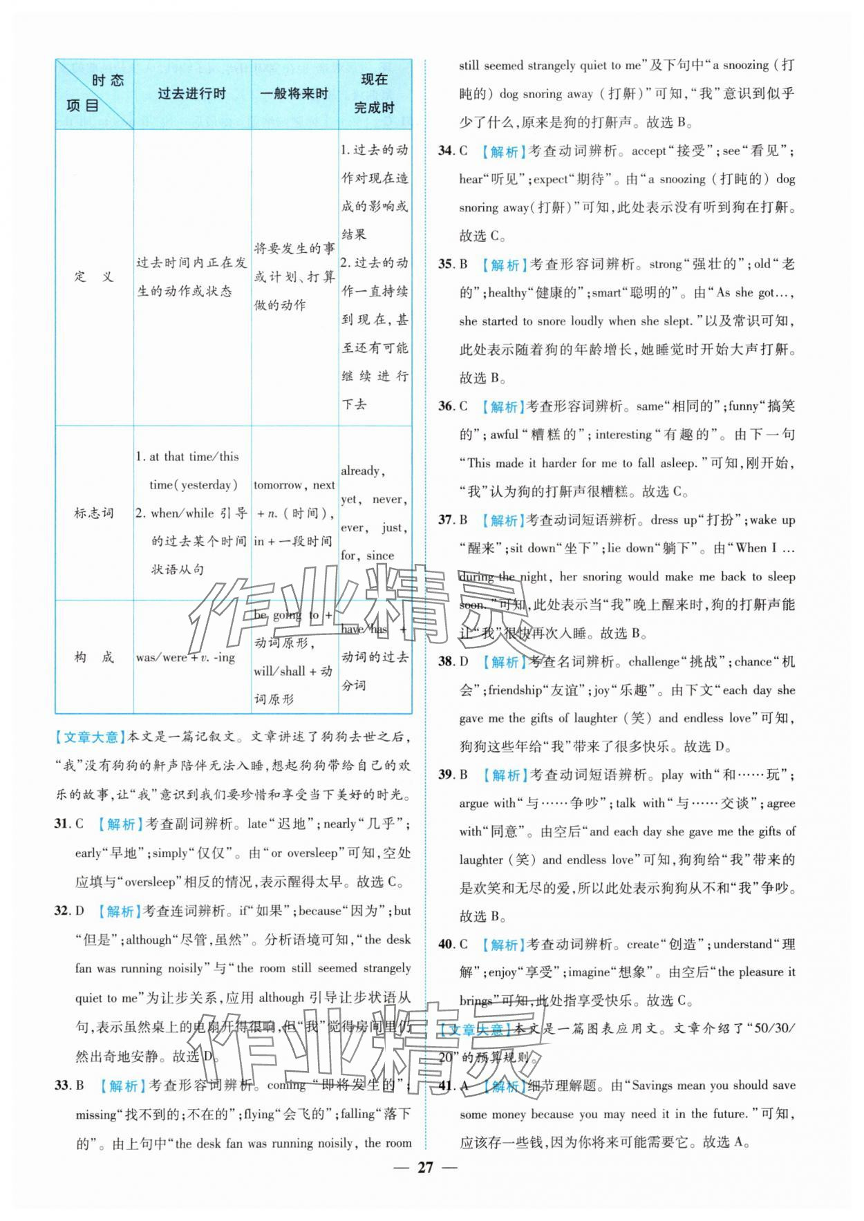 22025024年中考金卷中考試題精編英語重慶專版 參考答案第27頁