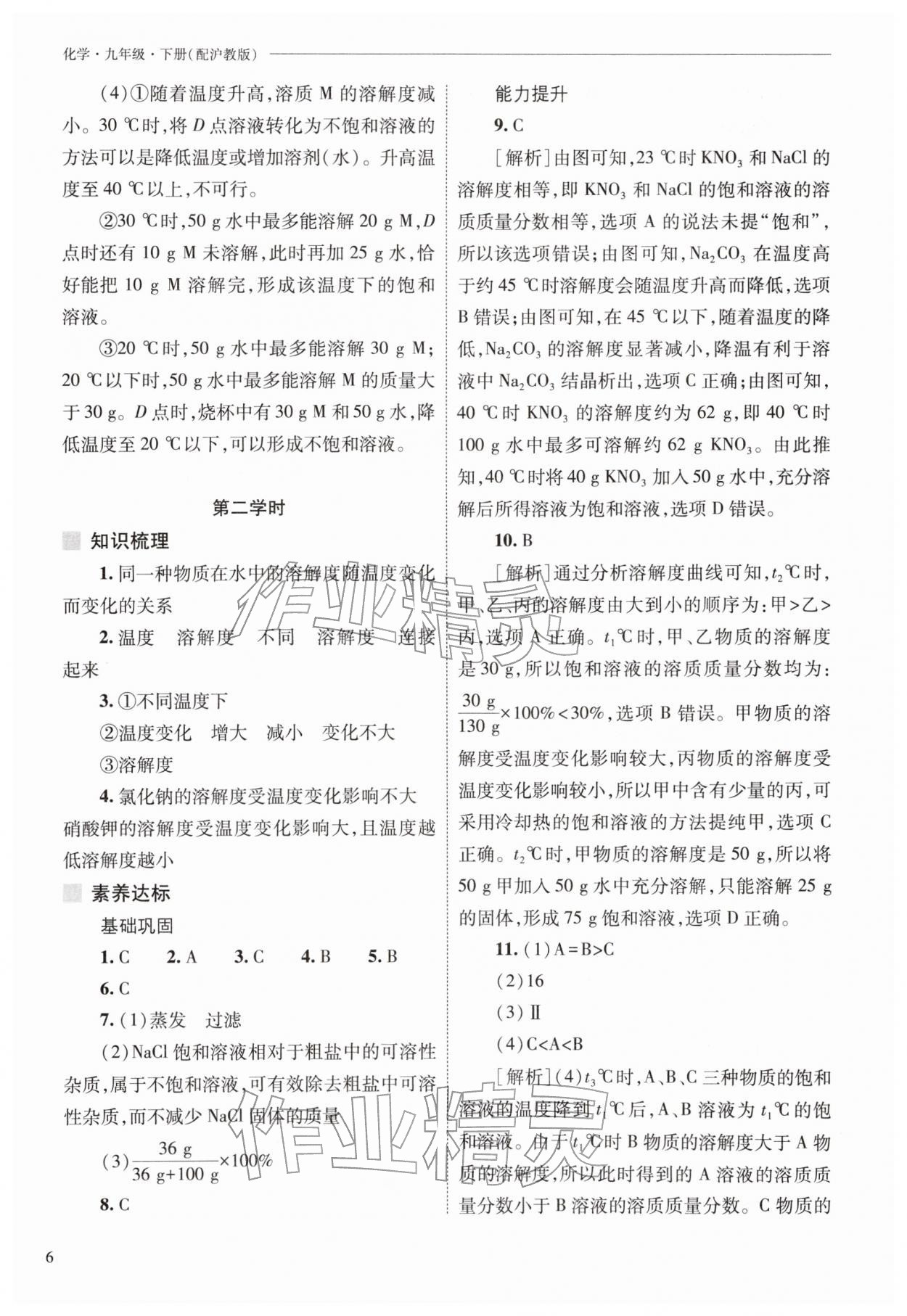 2026年新课程问题解决导学方案九年级化学下册沪教版&nbsp;第6页