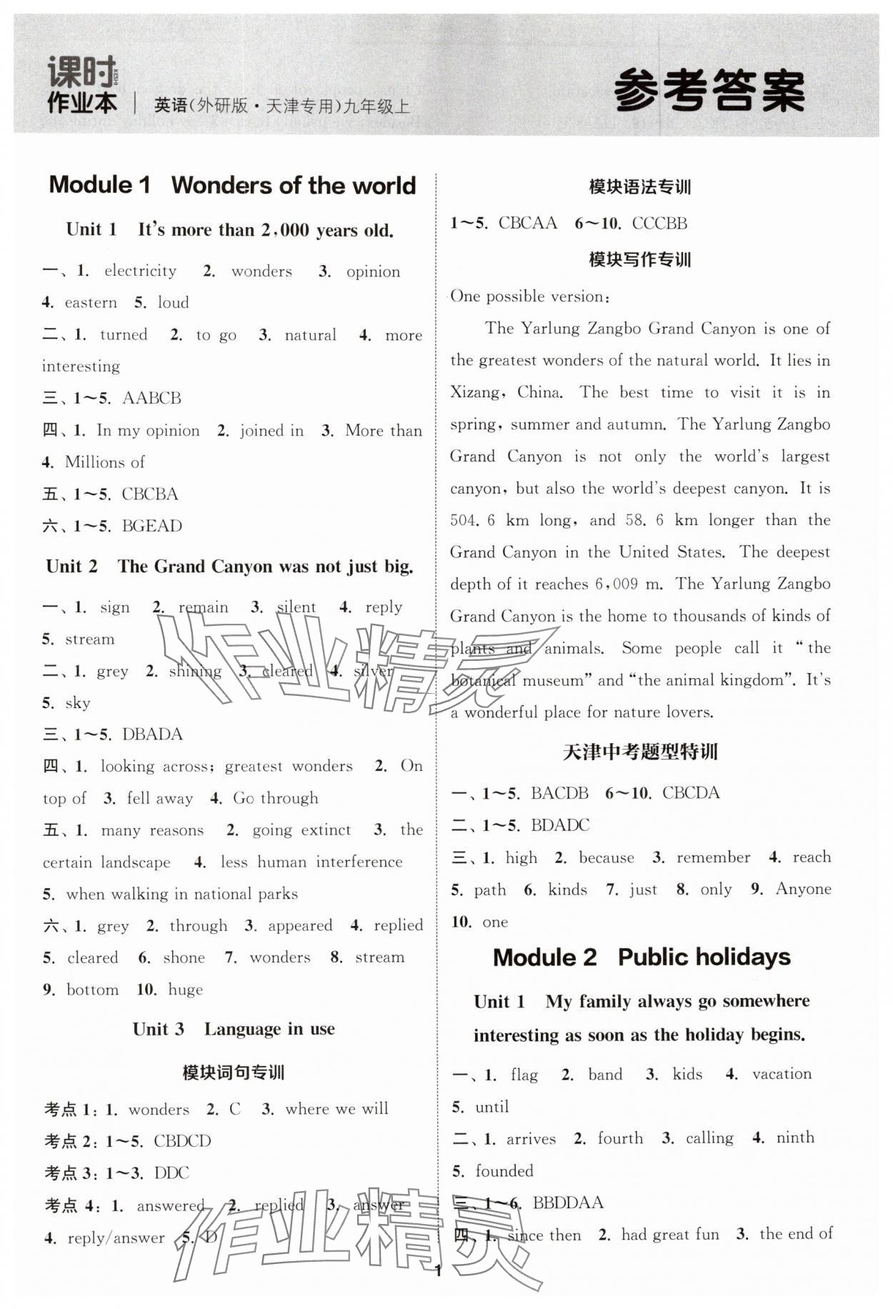 2024年通城學(xué)典課時(shí)作業(yè)本九年級(jí)英語(yǔ)上冊(cè)外研版天津?qū)０?nbsp;第1頁(yè)