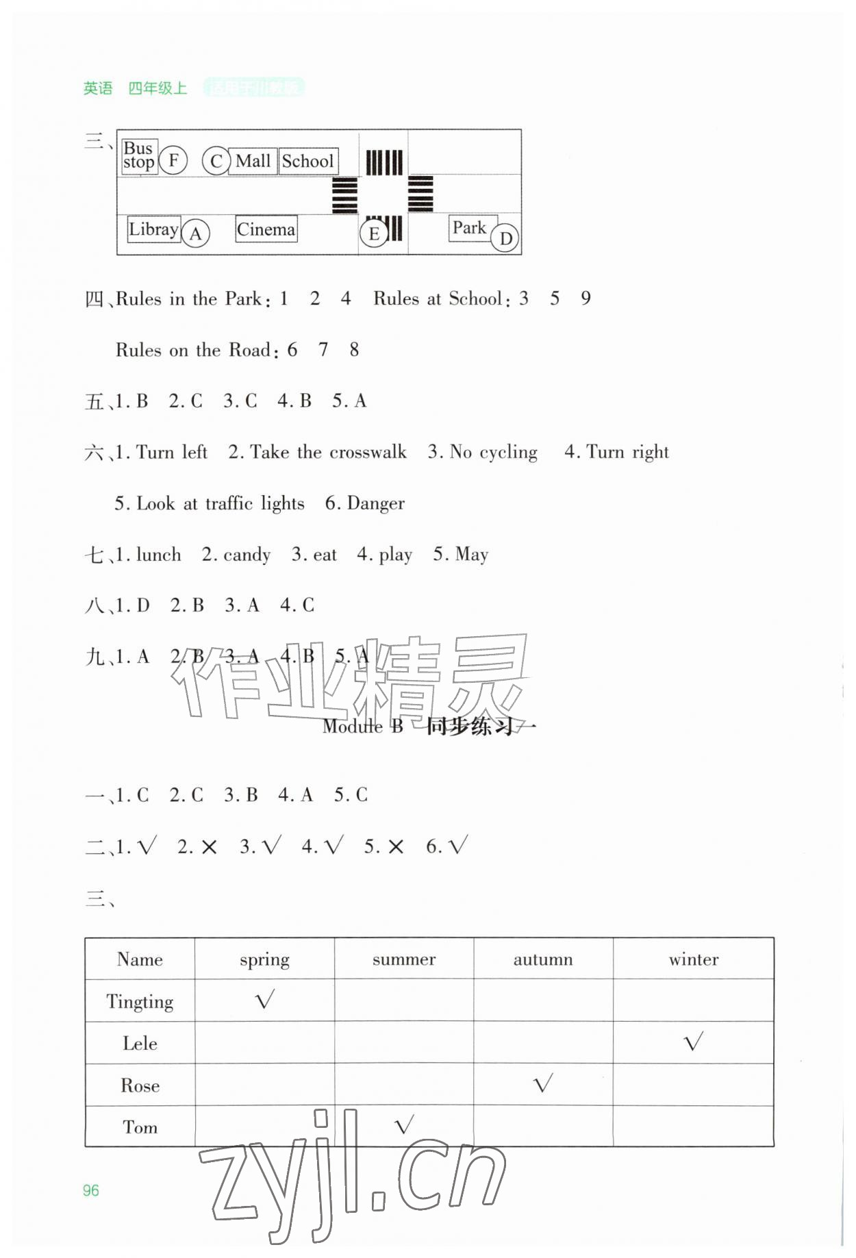 2026年同步测评手册四年级英语上册川教版&nbsp;第2页