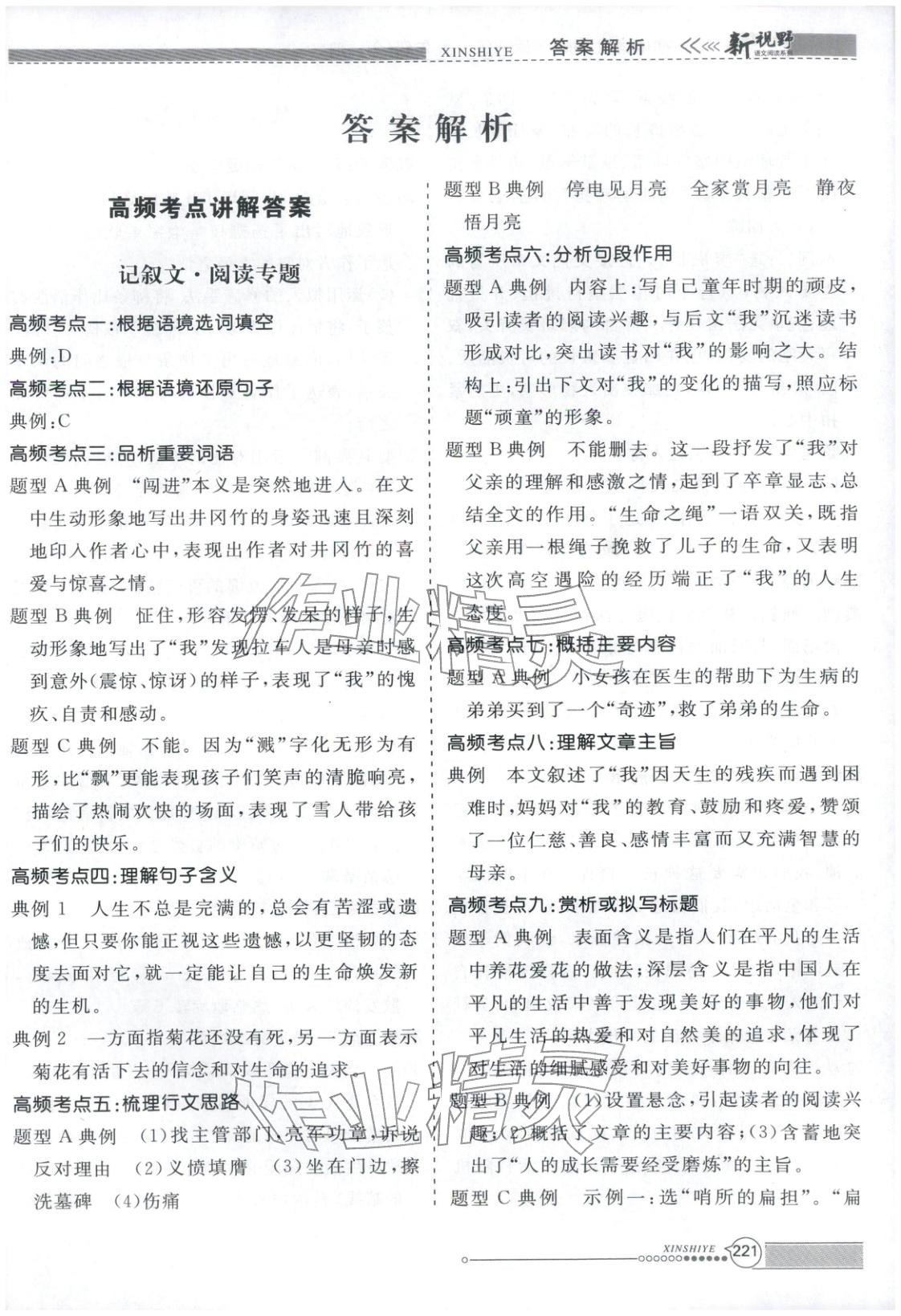 2026年新视野巅峰阅读训练九年级语文全一册人教版&nbsp;第1页