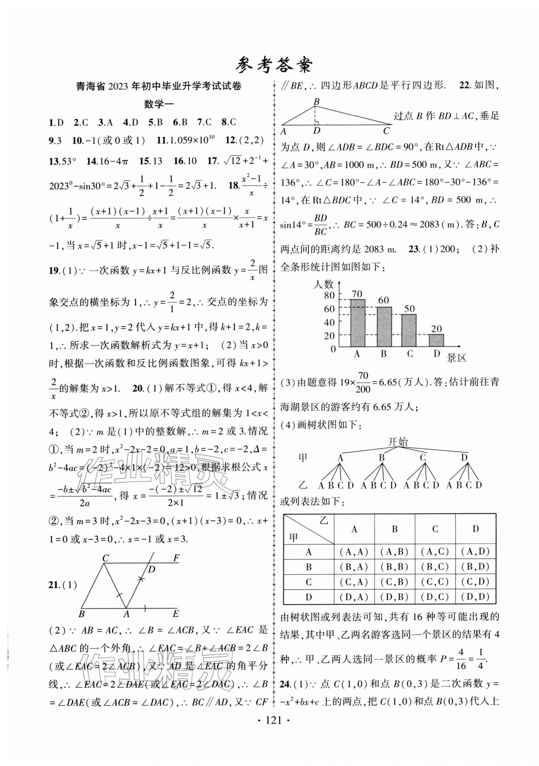 2026年青海中考金榜名卷模拟试卷数学 第1页