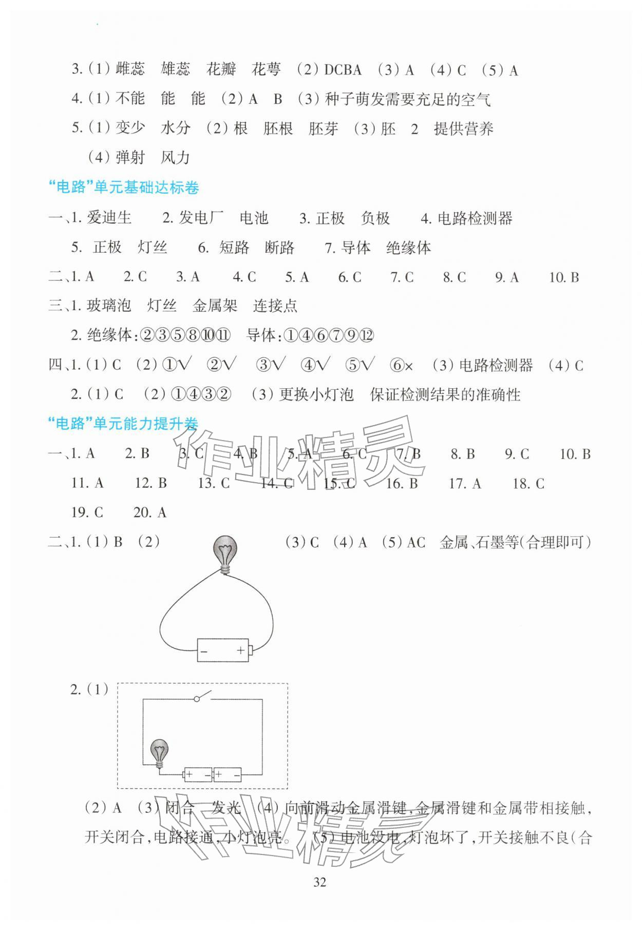 2026年学能评价四年级科学下册教科版&nbsp;第2页