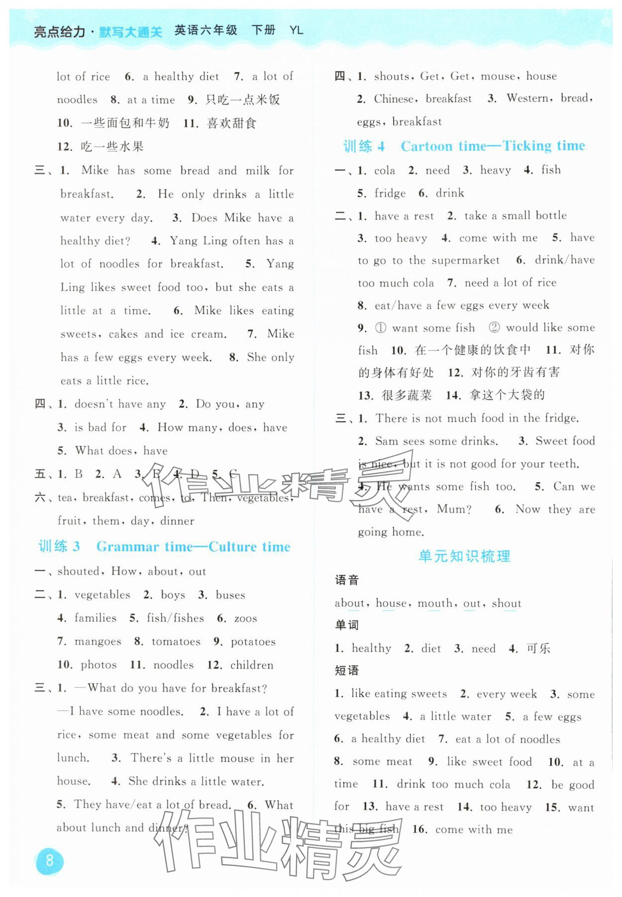 2025年亮點(diǎn)給力默寫大通關(guān)六年級(jí)英語(yǔ)下冊(cè)譯林版 第8頁(yè)