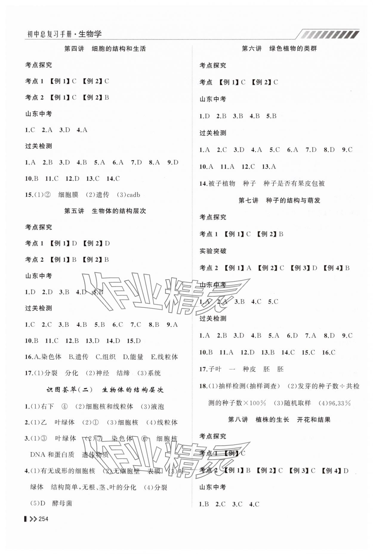 2025年初中总复习手册山东人民出版社生物 第2页