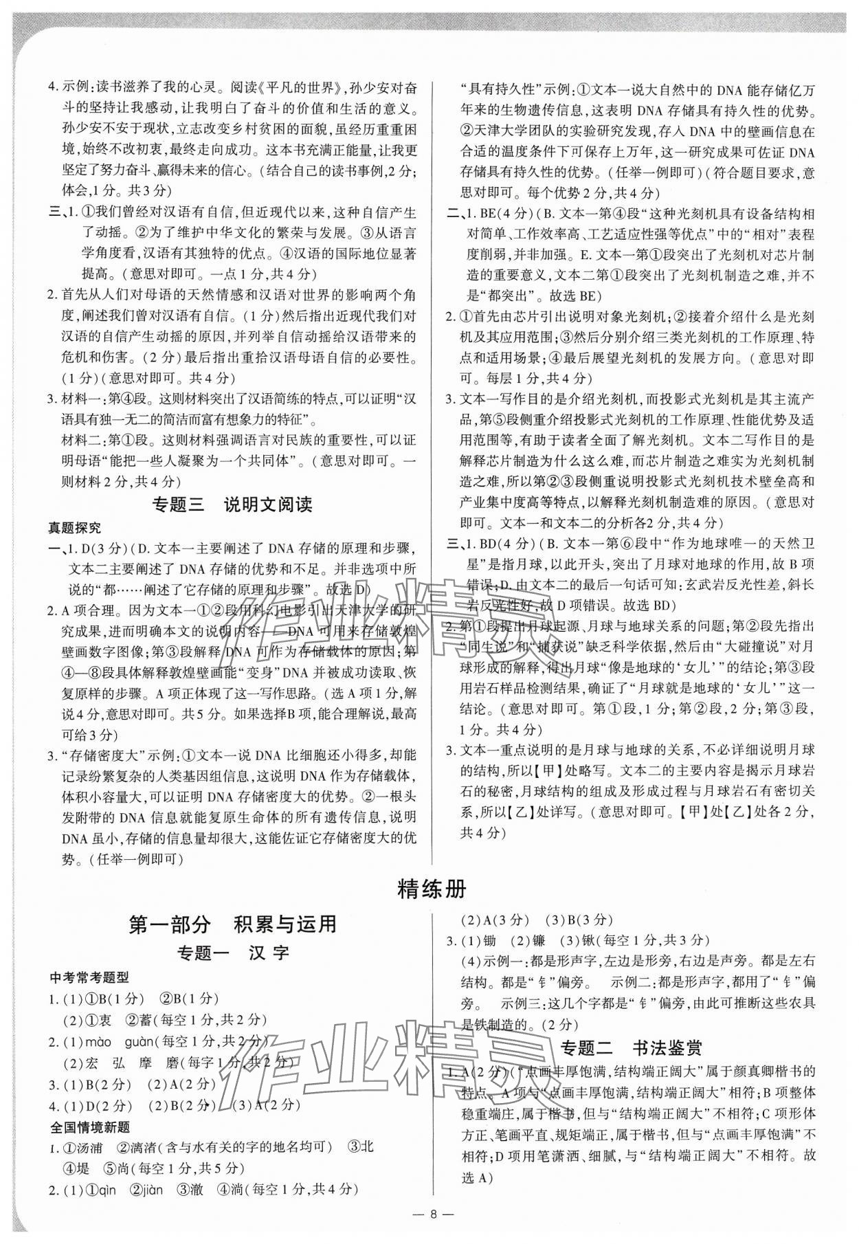 2024年鼎成中考精准提分语文河南专版 第7页