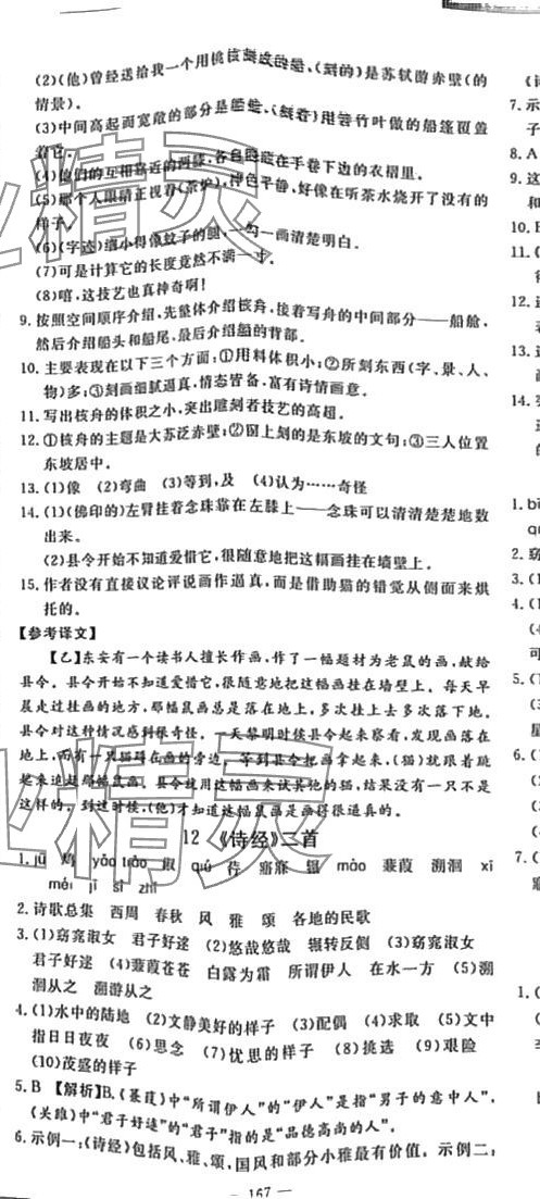 2024年高效課堂分層訓(xùn)練直擊中考八年級語文下冊人教版 第11頁