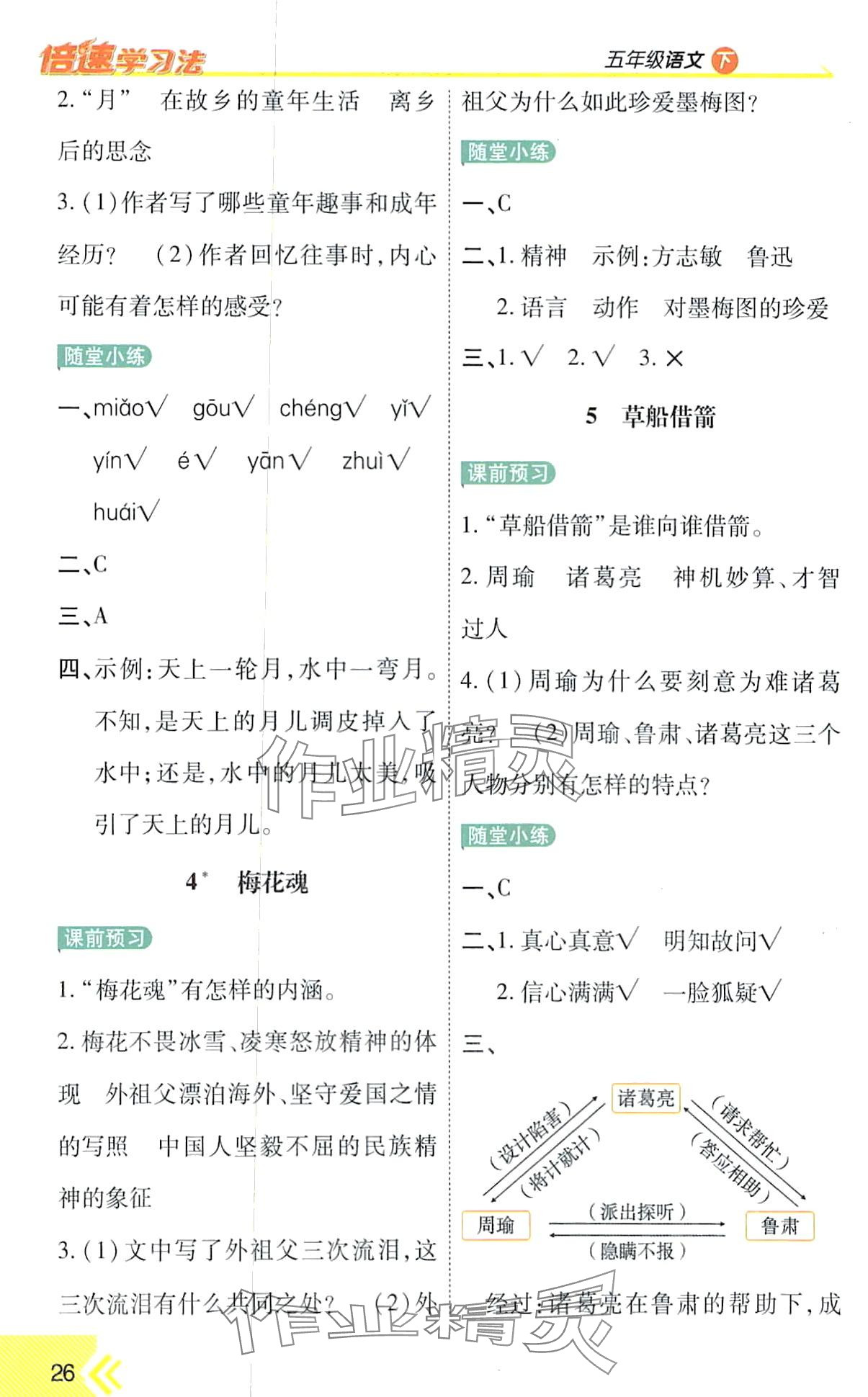 2024年倍速學(xué)習(xí)法五年級語文下冊人教版 第2頁