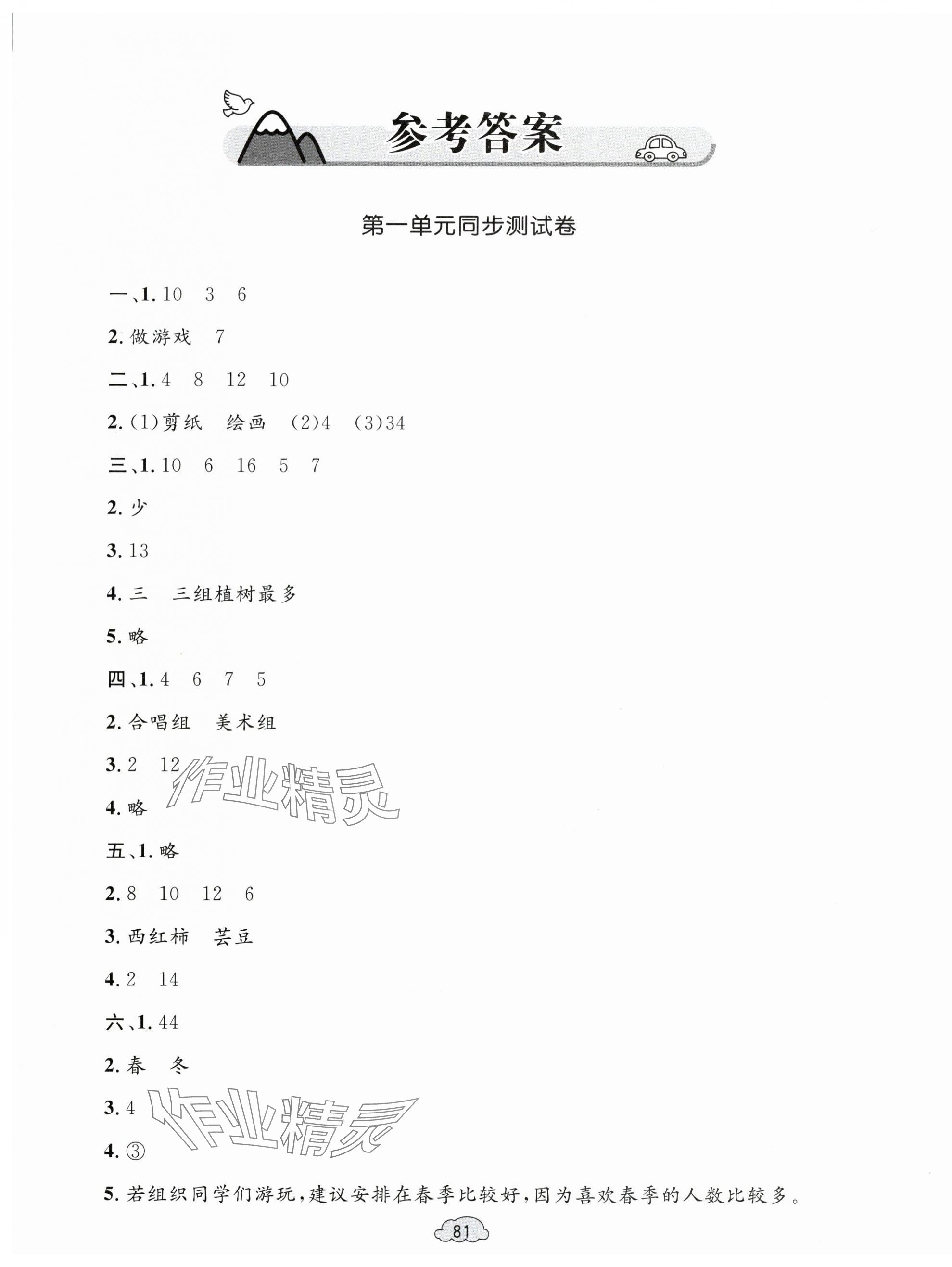2025年學習目標與檢測同步測試卷二年級數學下冊人教版 第1頁