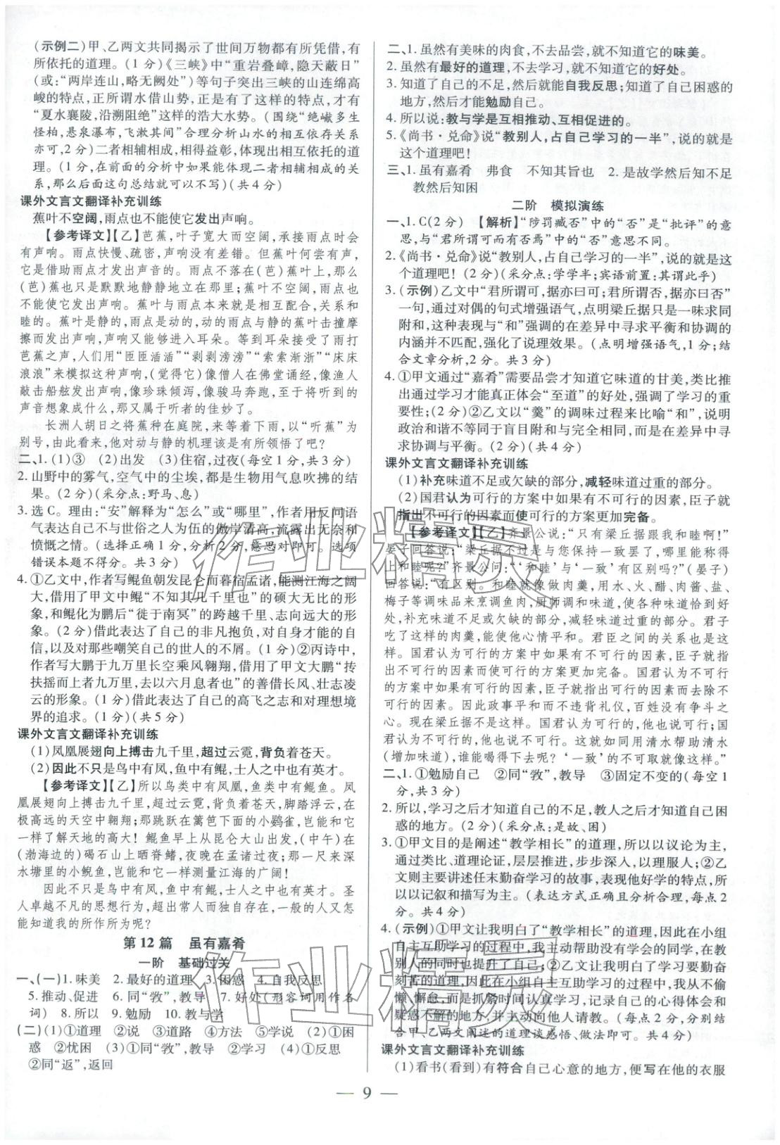 2026年领跑中考语文河南专版&nbsp;第9页